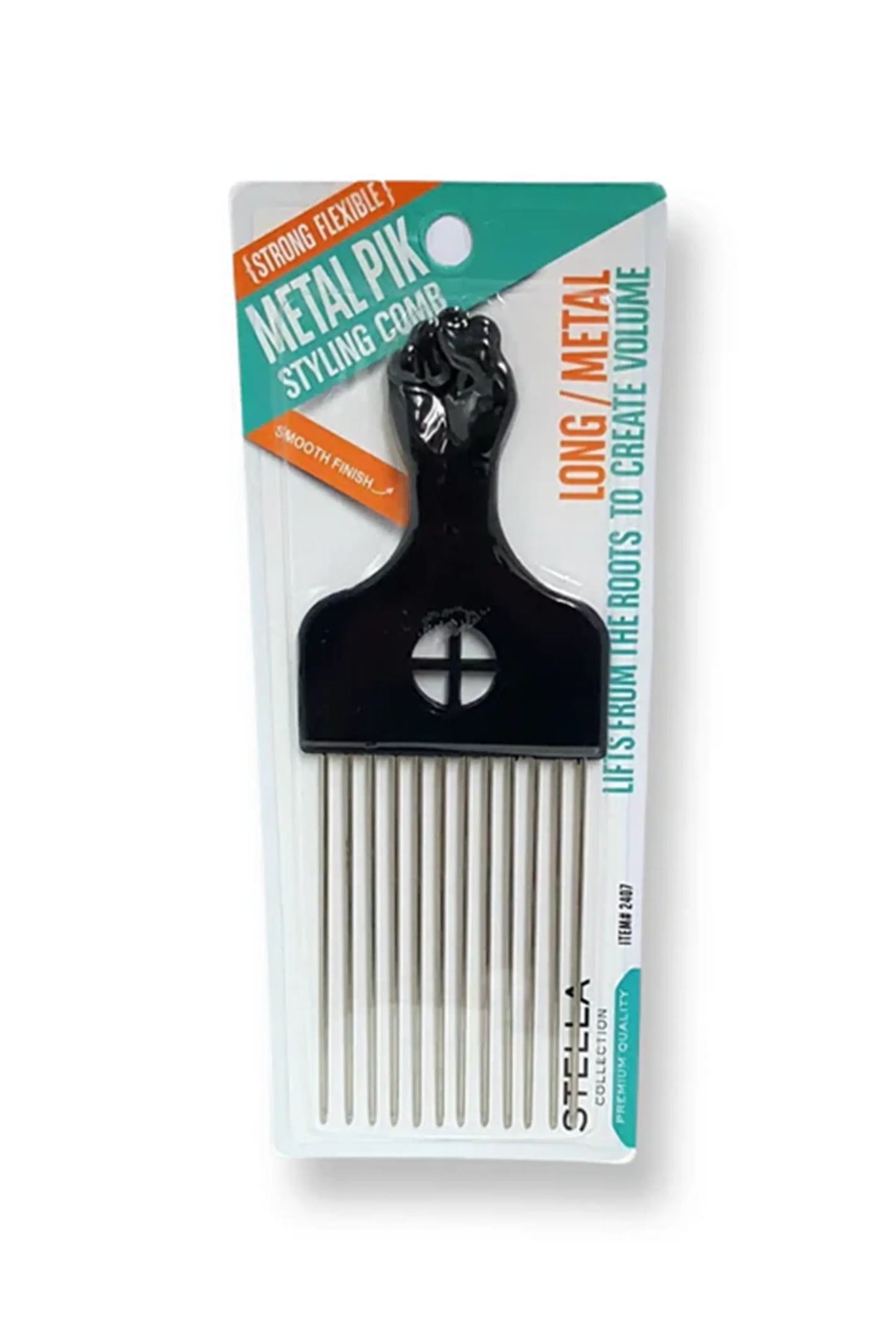 Stella Collection Metal Pik Long Styling Comb #2407