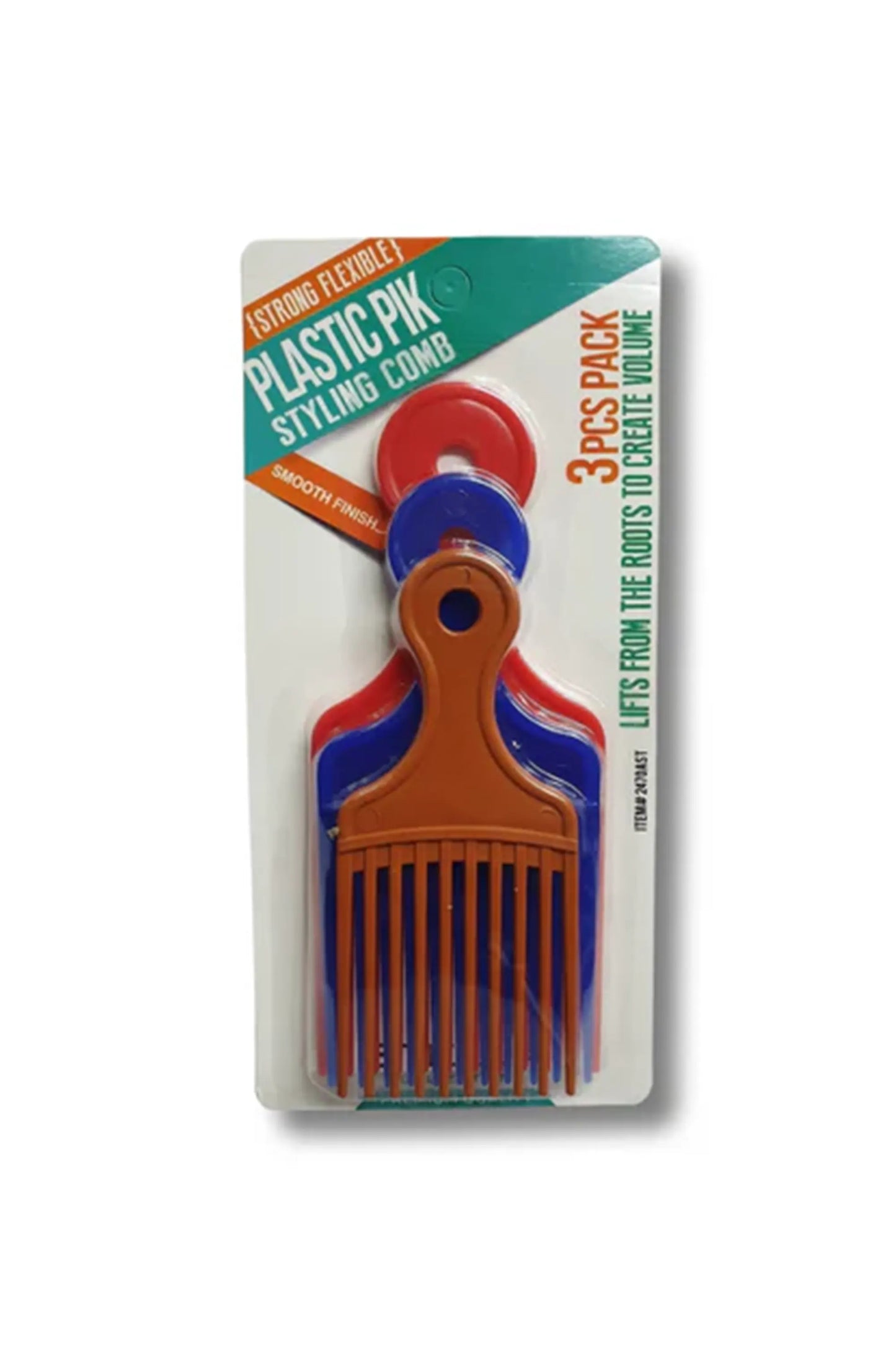 Stella Collection Plastic Pik Styling Comb (3 Pack) #2470Ast