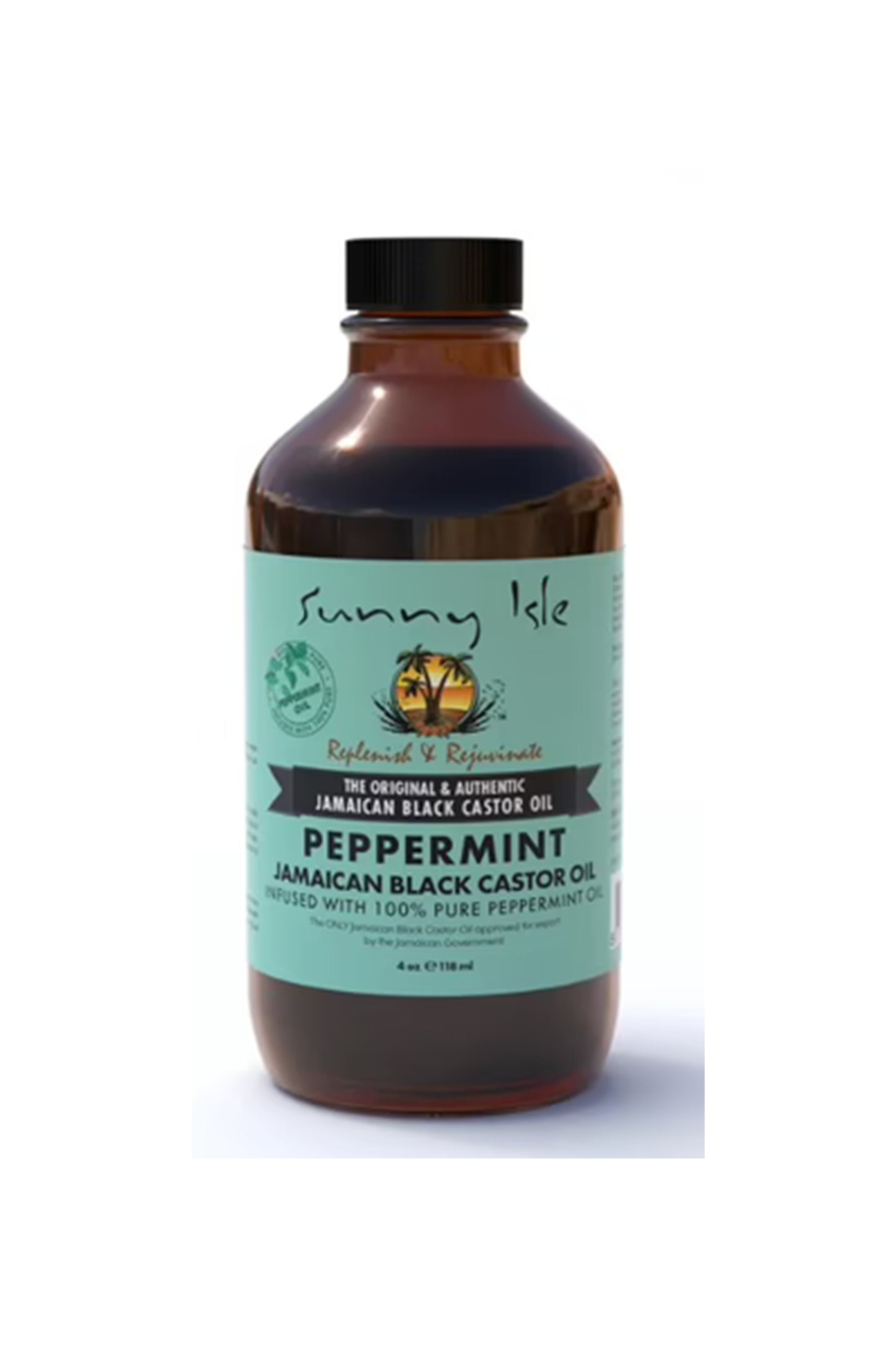 Sunny Isle Jamaican Black Castor Oil Peppermint 4 Oz