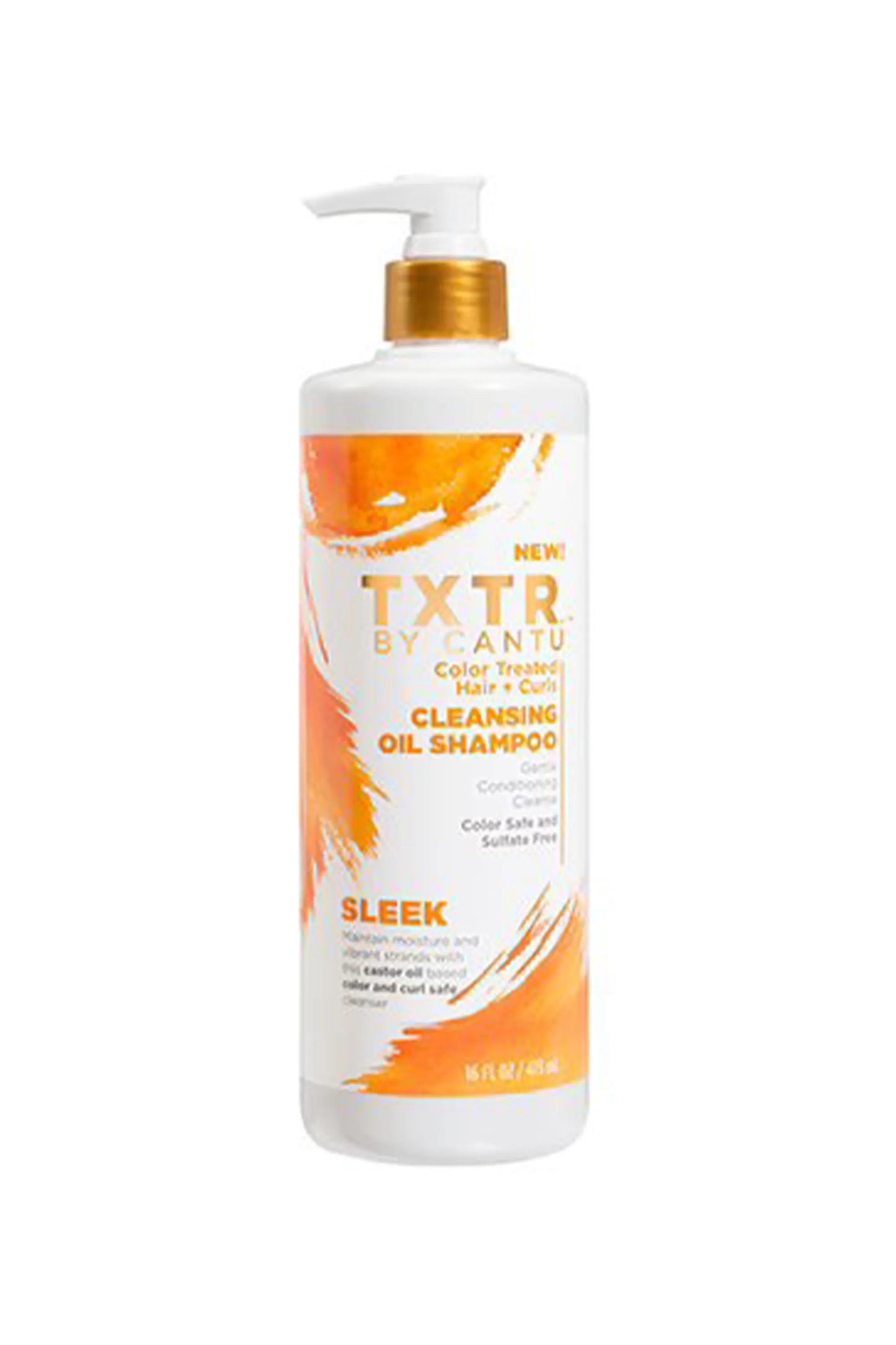 TXTR By Cantu Sleek Color Treated Hair + Curls Cleansing Oil Shampoo 16oz/473ml