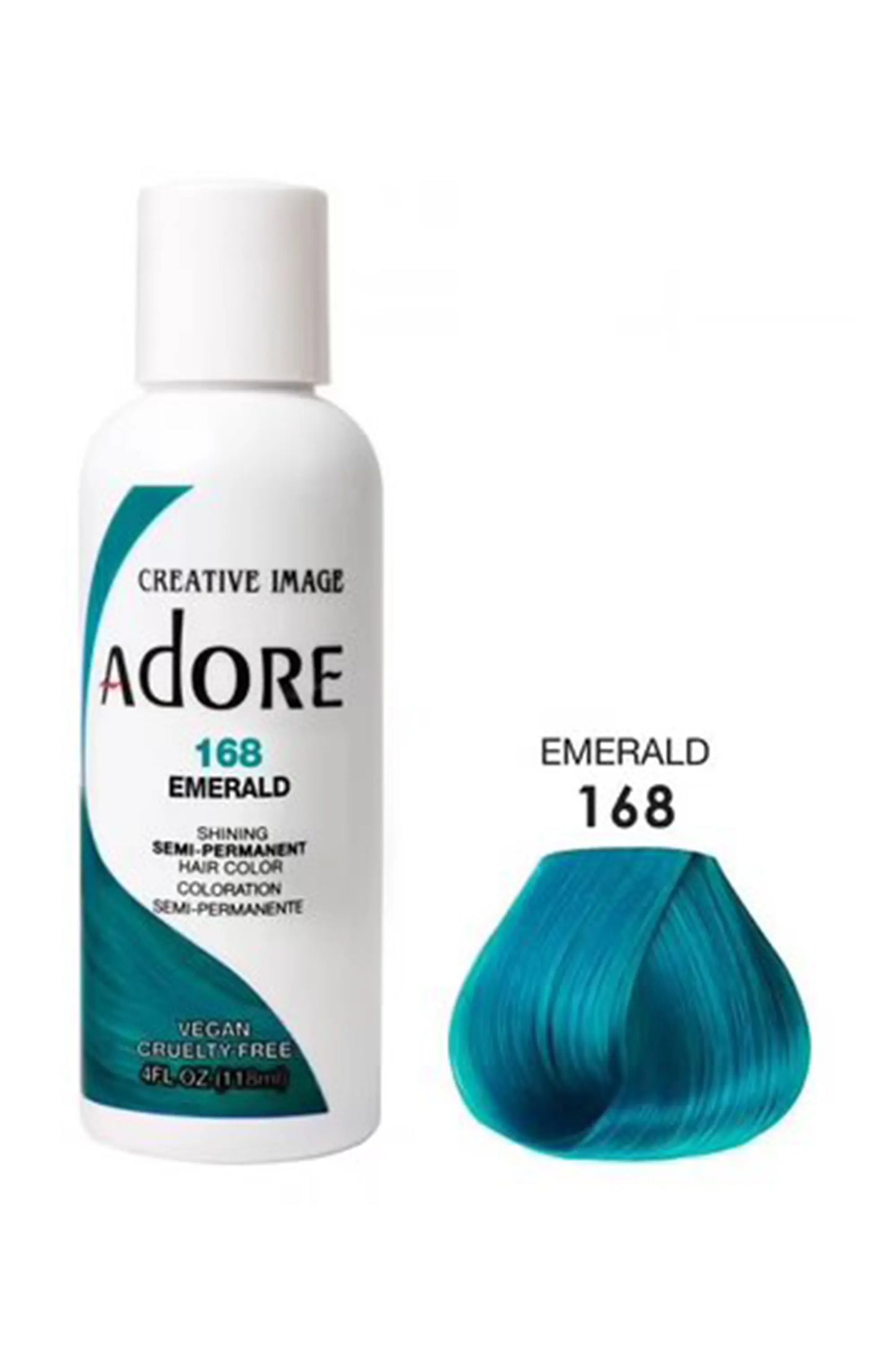Adore Semi Permanent Hair Color 168 - Emerald 118ml