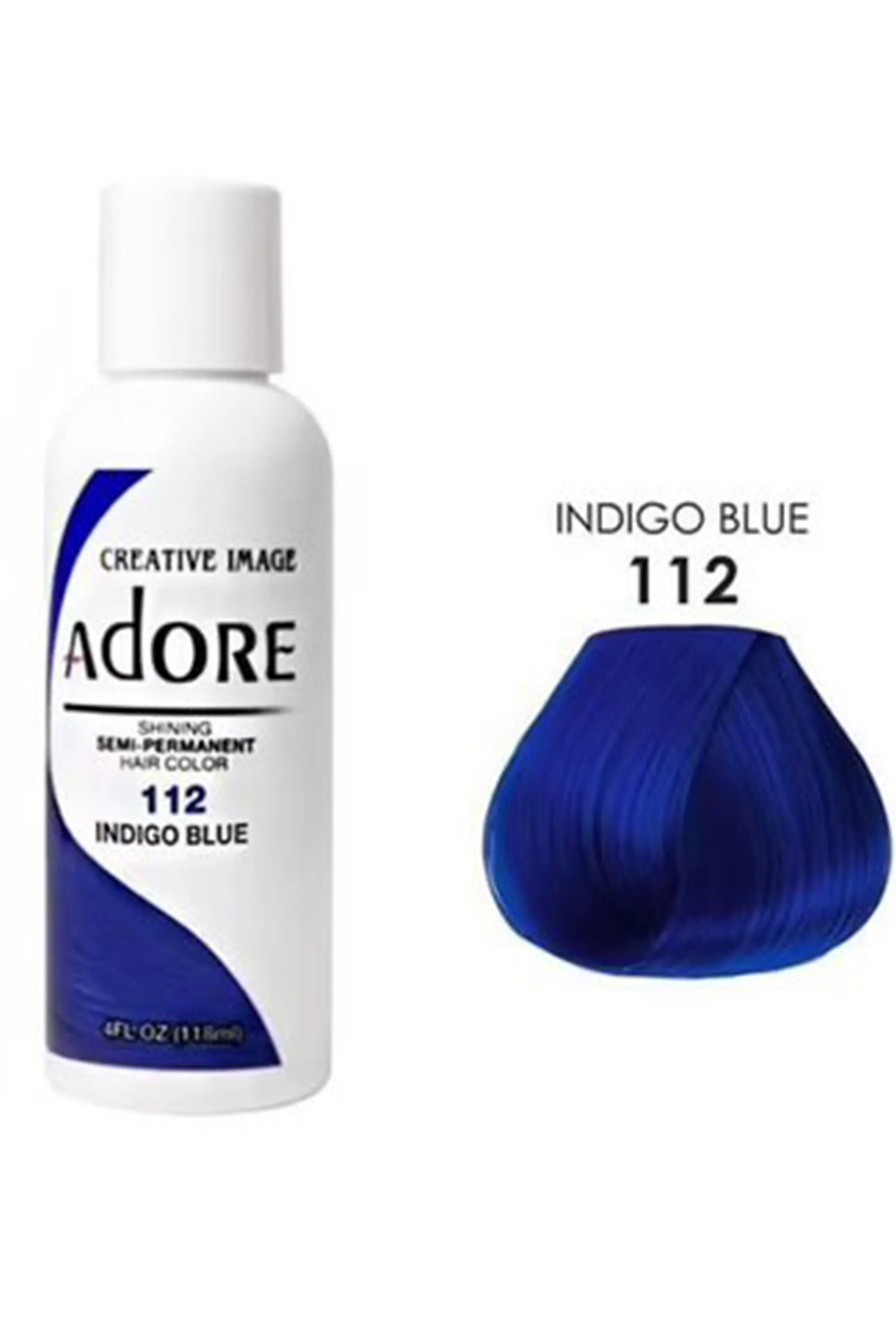 Adore Semi Permanent Hair Color 112 - Indigo Blue 118 Ml