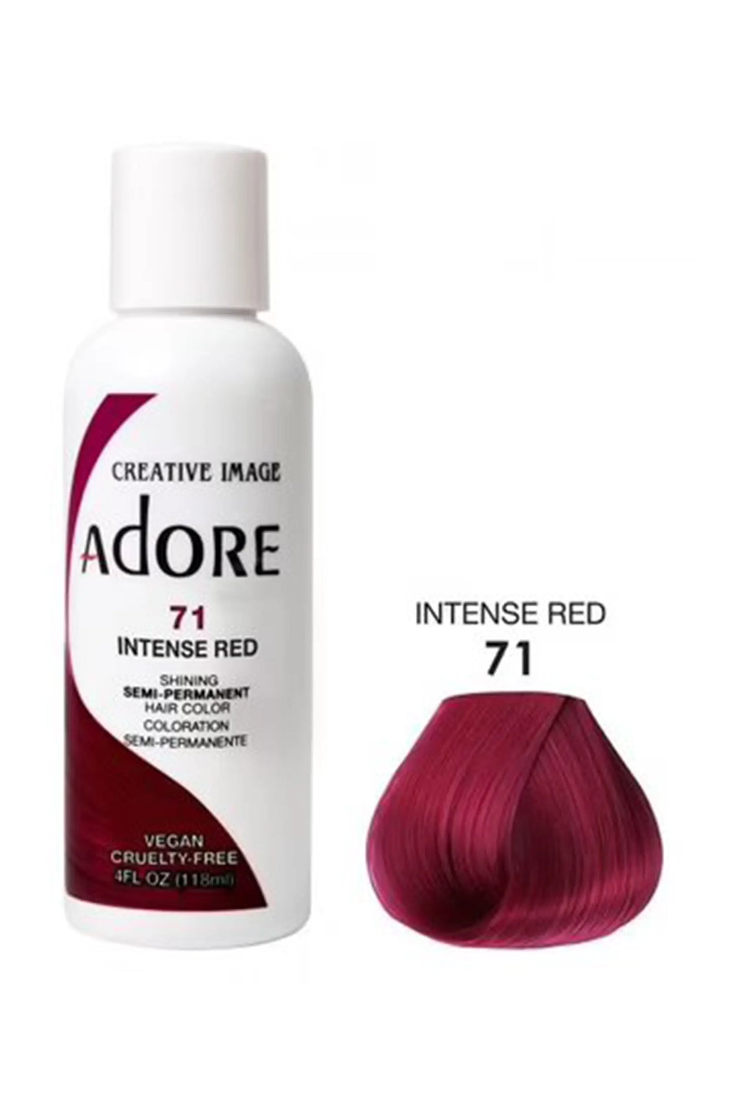 Adore Semi Permanent Hair Color 71 - Intense Red 118ml