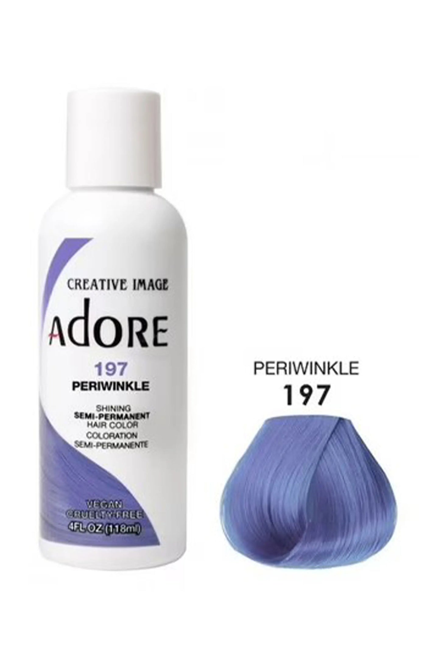 Adore Semi Permanent Hair Color 197 - Periwinkle 118 Ml