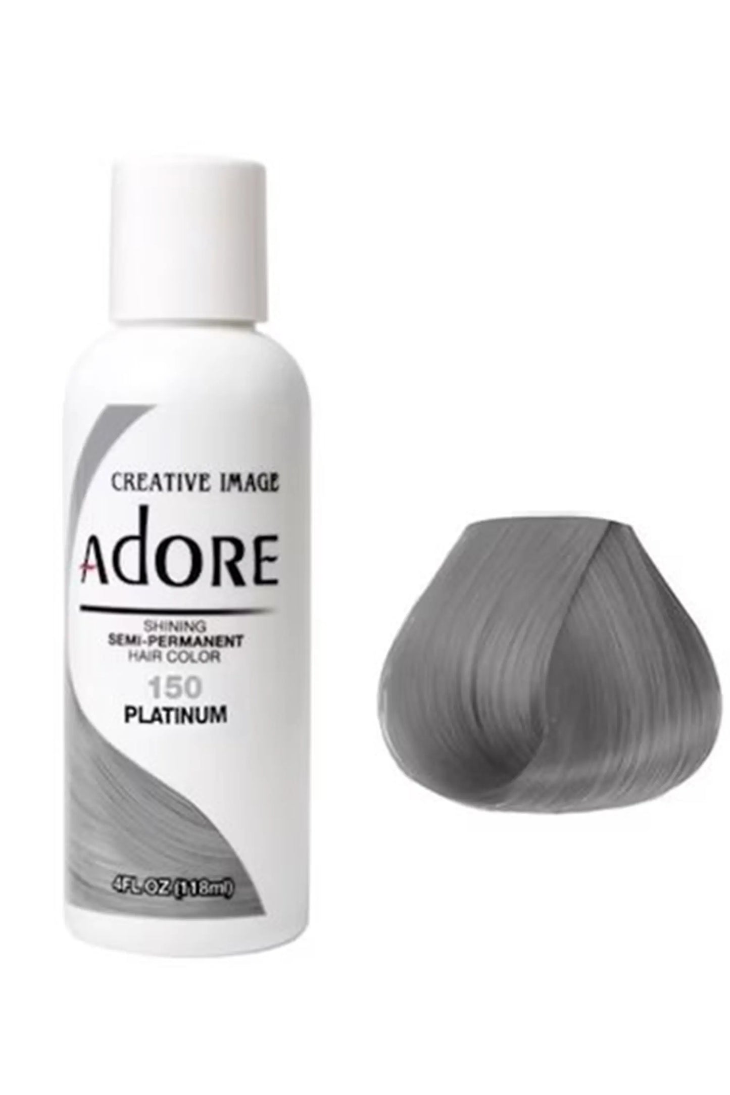 Adore Semi Permanent Hair Color 155 - Titanium 118 Ml