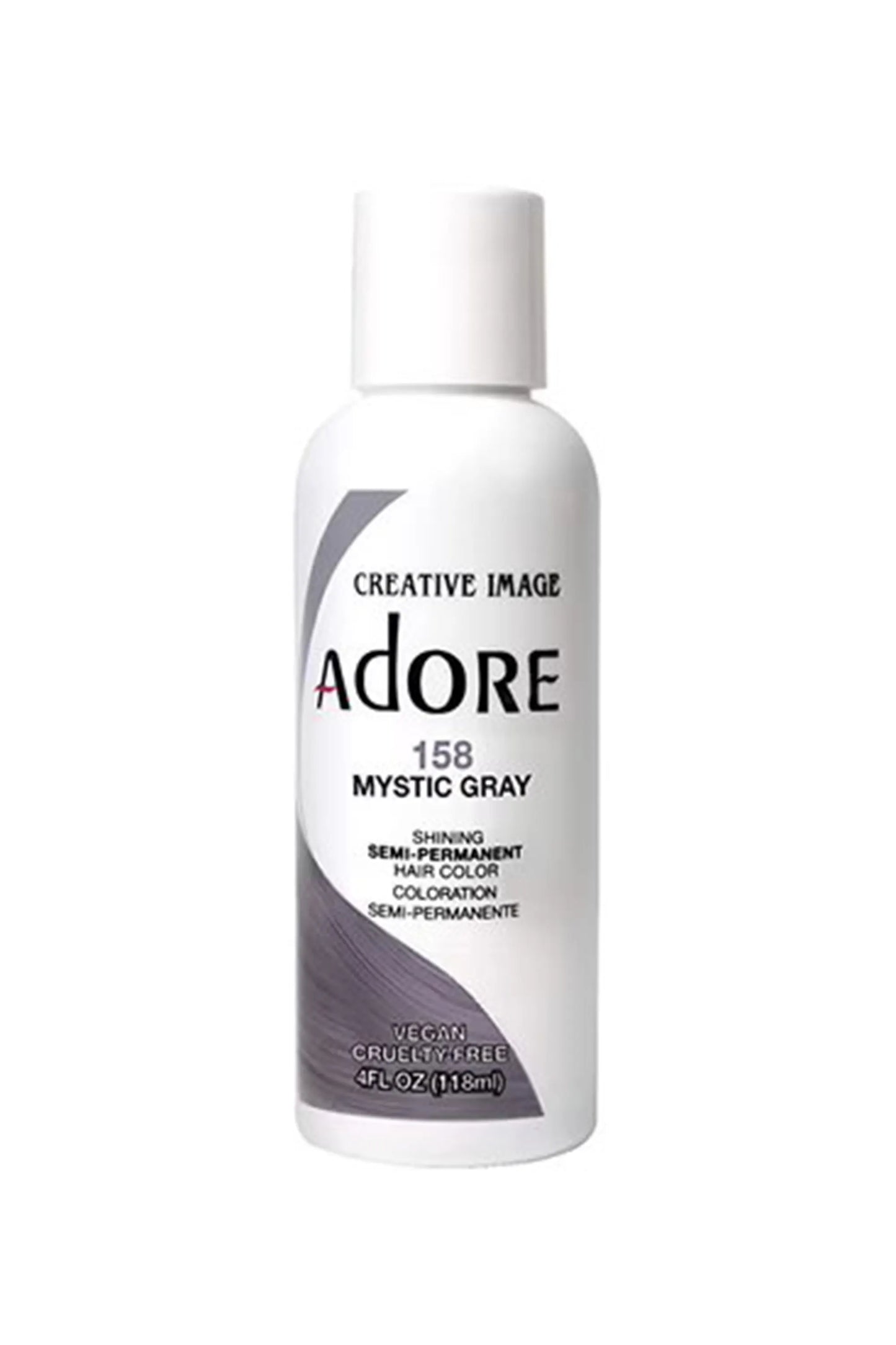 Adore Semi Permanent Hair Color 158 - Mystic Gray 118 Ml
