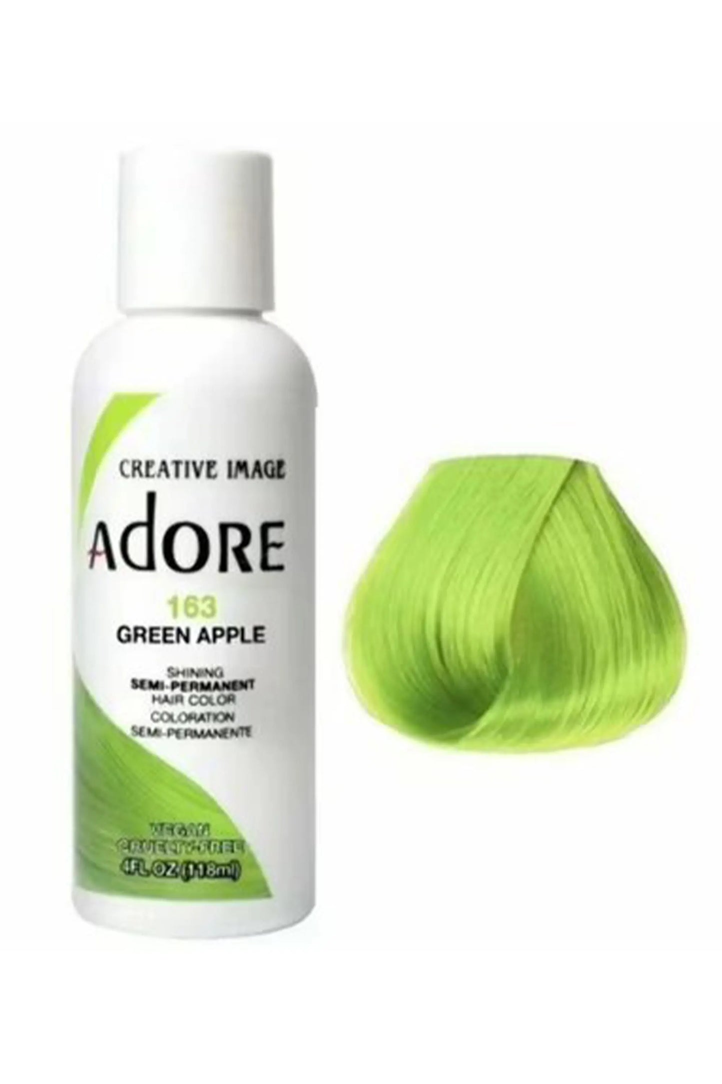 Adore Semi Permanent Hair Color 163 - Green Apple 118 Ml