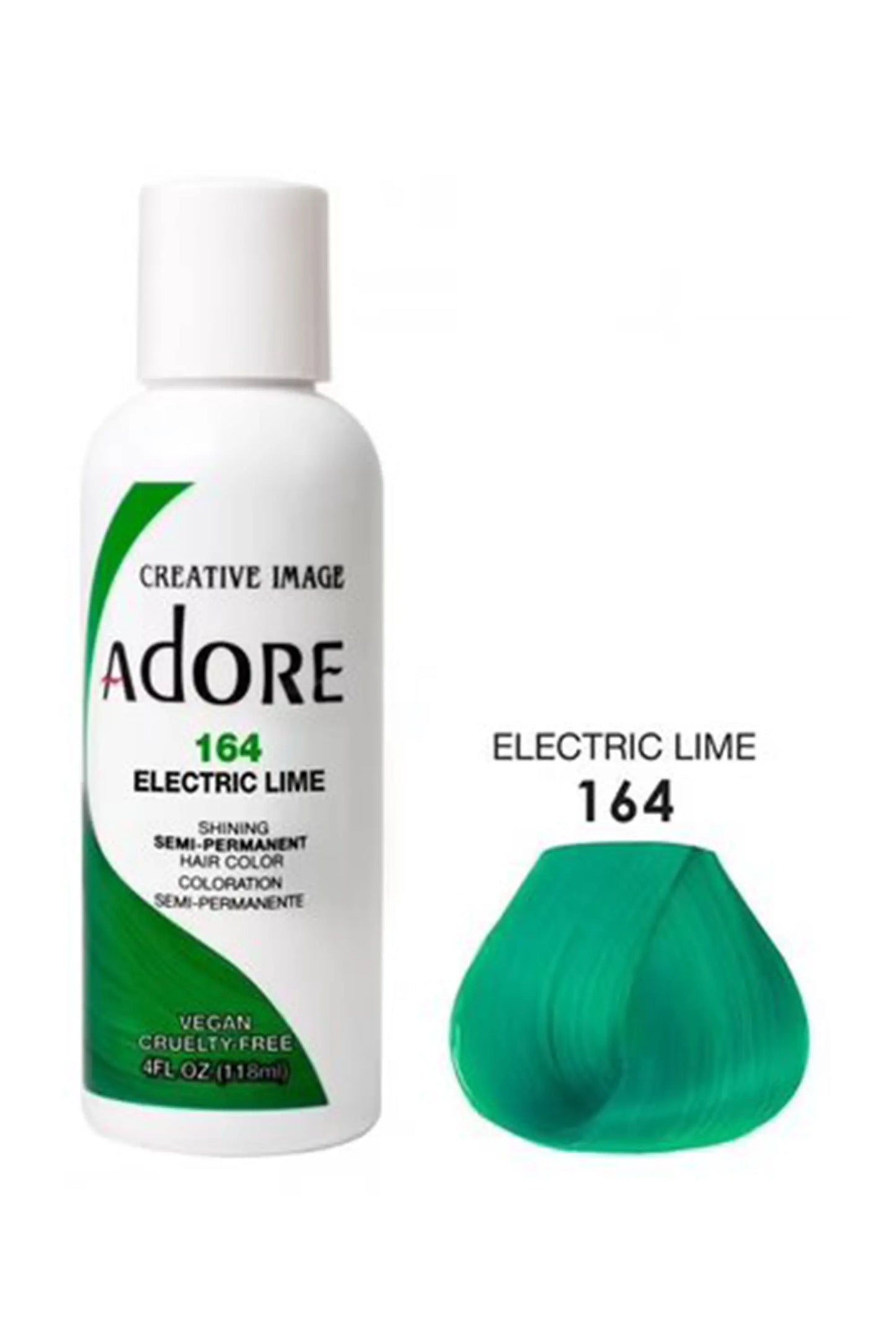 Adore Semi Permanent Hair Color 164 - Electric Lime 118 Ml