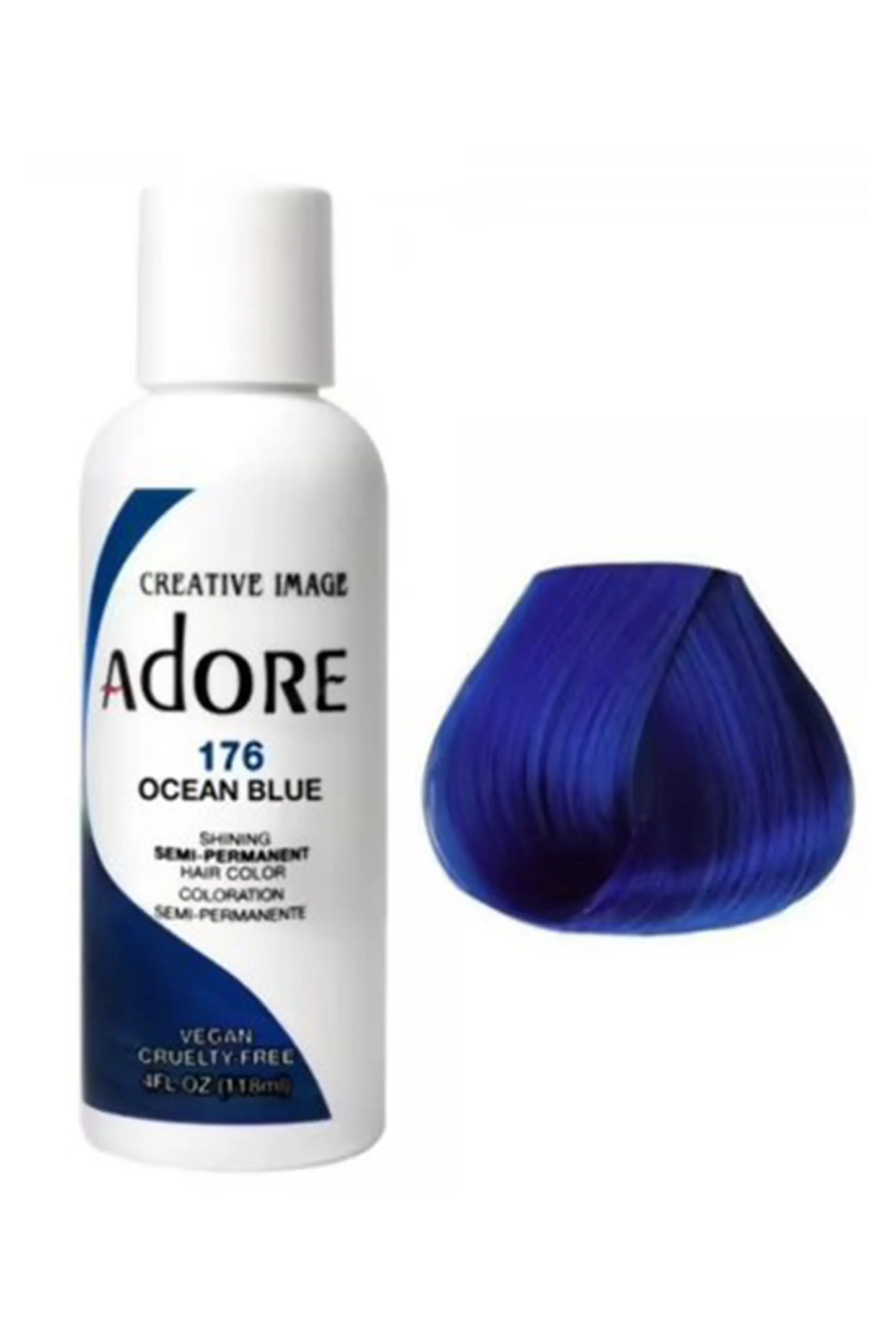 Adore Semi Permanent Hair Color 176 - Ocean Blue 118 Ml