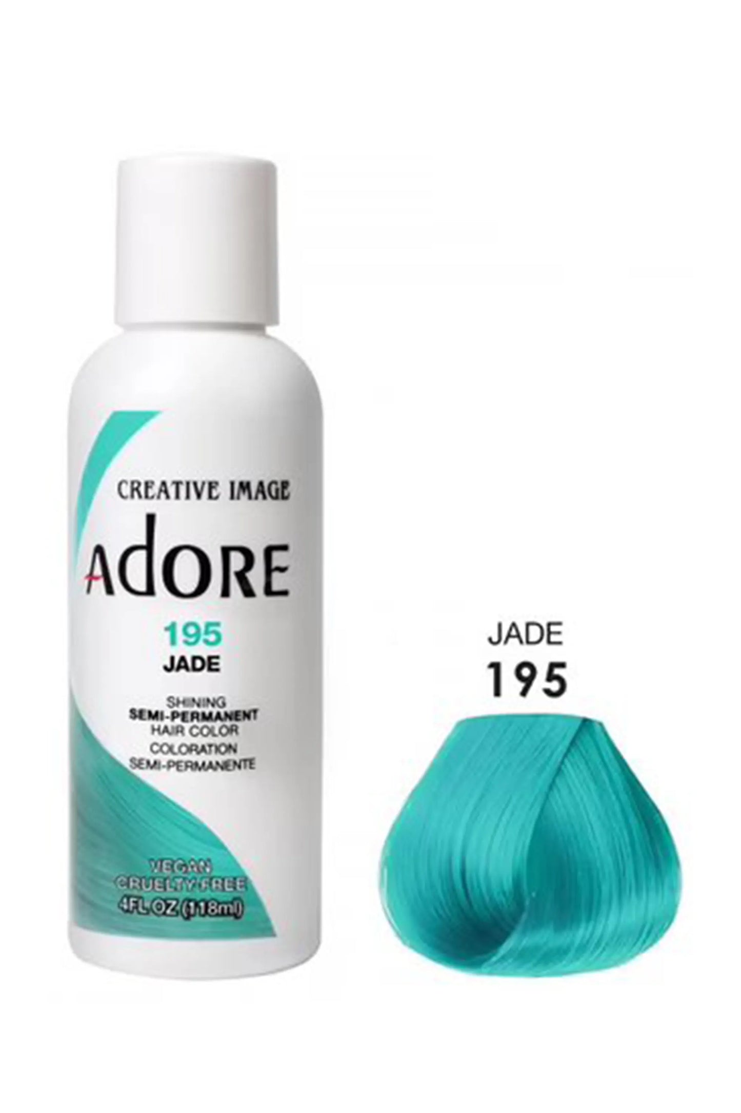 Adore Semi Permanent Hair Color 195 -Jade 118 Ml