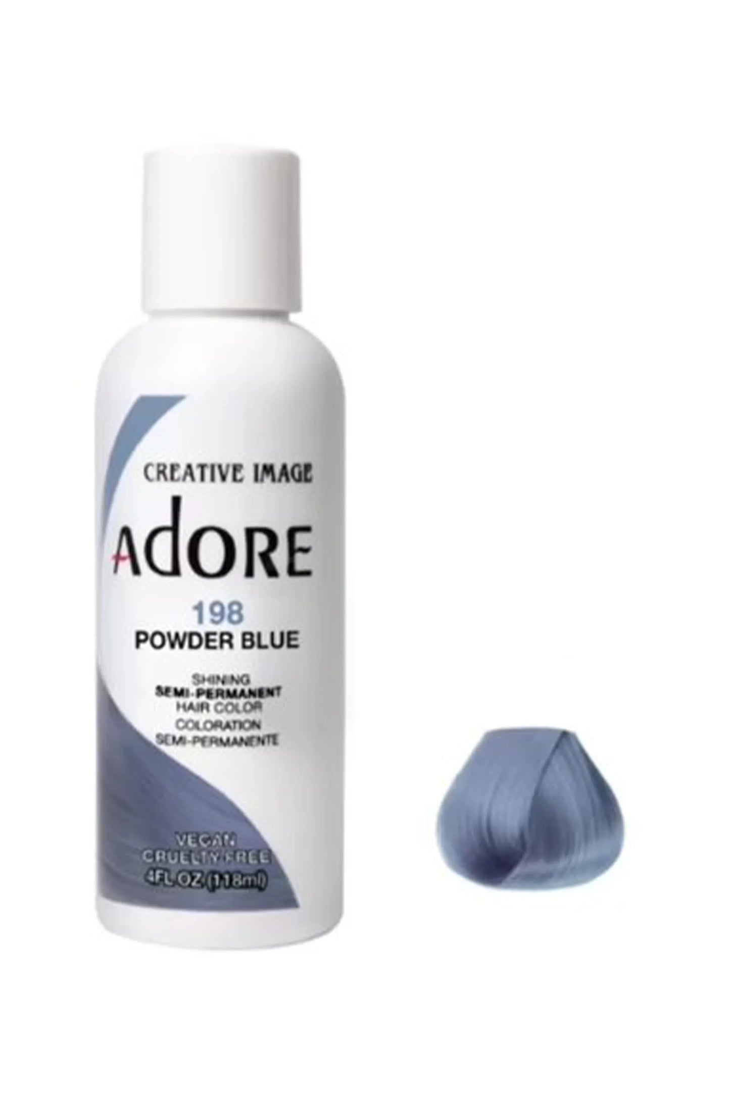 Adore Semi Permanent Hair Color 198 - Powder Blue 118 Ml