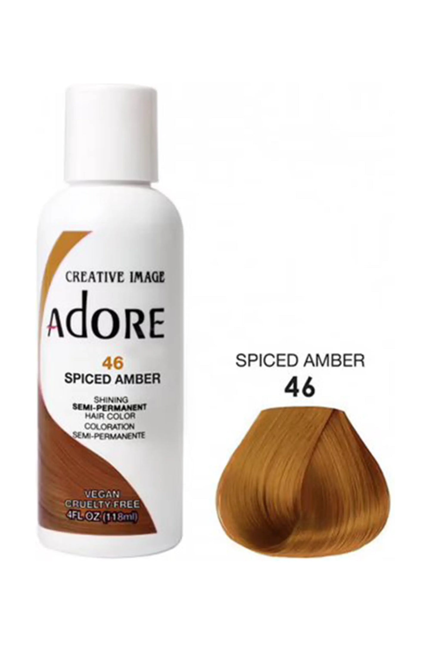 Adore Semi Permanent Hair Color 46 - Spiced Amber 118 Ml