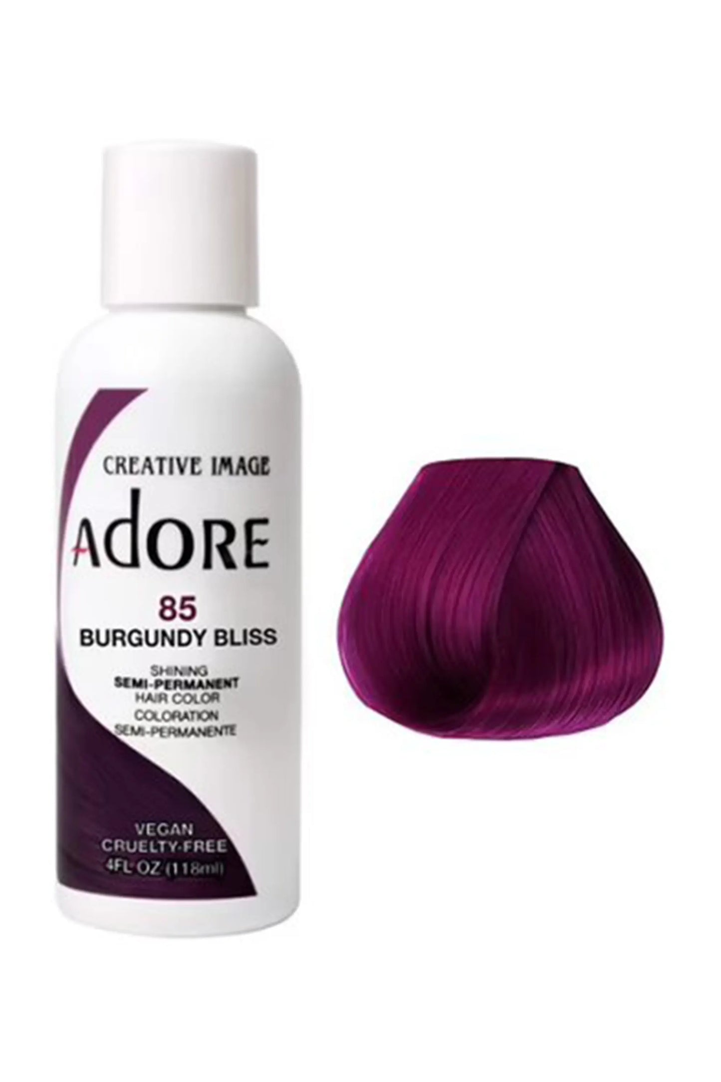 Adore Semi Permanent Hair Color 85- Burgundy Bliss 118ml