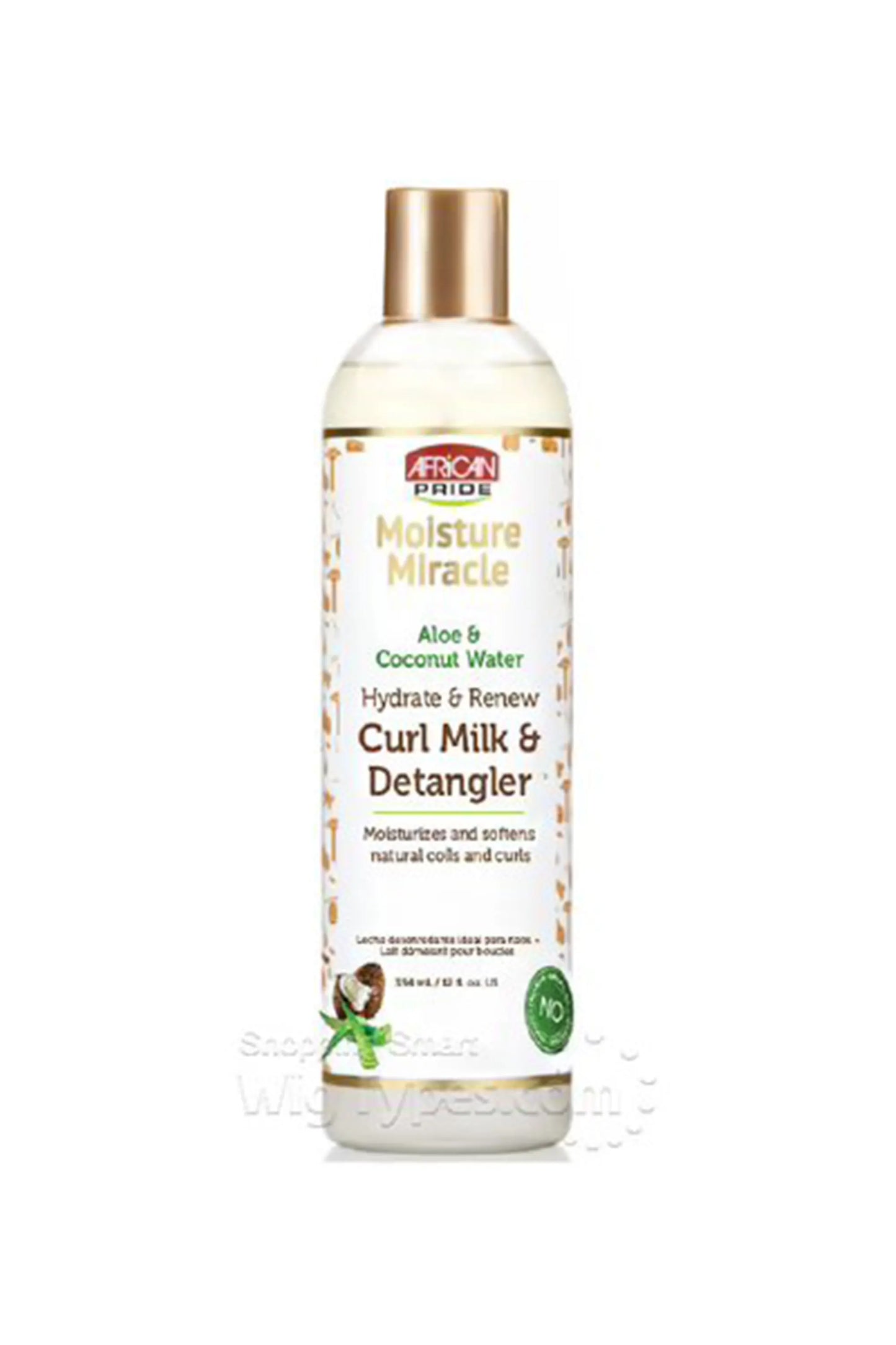 African Pride Aloe & Coconut Water Hydrate & Renew Curl Milk & Detangler 12 Oz