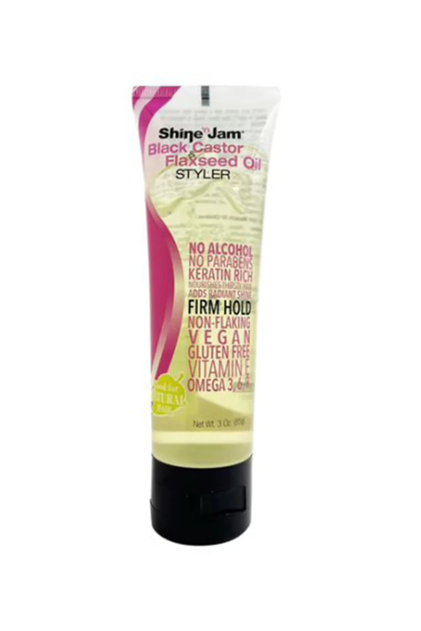 Ampro Shine 'N Jam Black Castor & Flaxseed Oil Styler 3oz