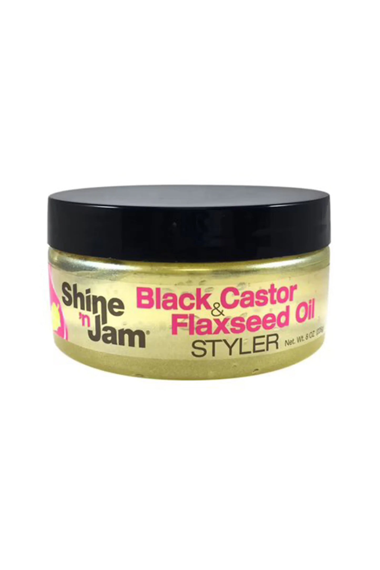 Ampro Shine 'N Jam Black Castor & Flaxseed Oil Styler 8oz
