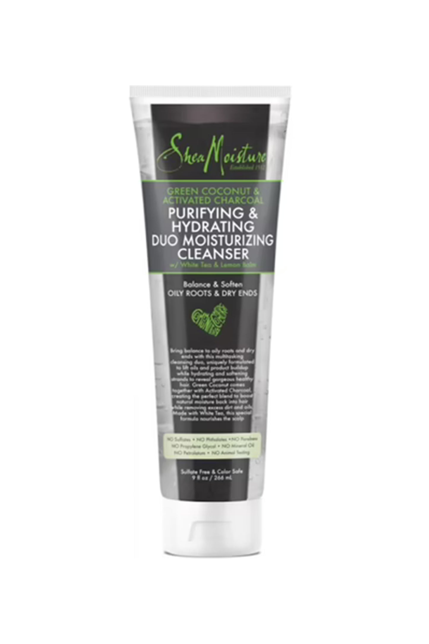 Shea Moisture - Green Coconut & Activated Purifying & Hydrating Duo Moisturizing Cleanser 9floz
