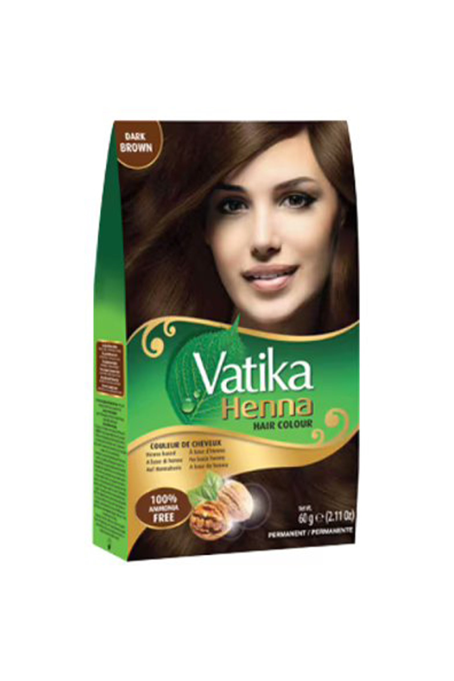 Dabur Vatika Henna Hair Color 6x10 Gr - Dark Brown