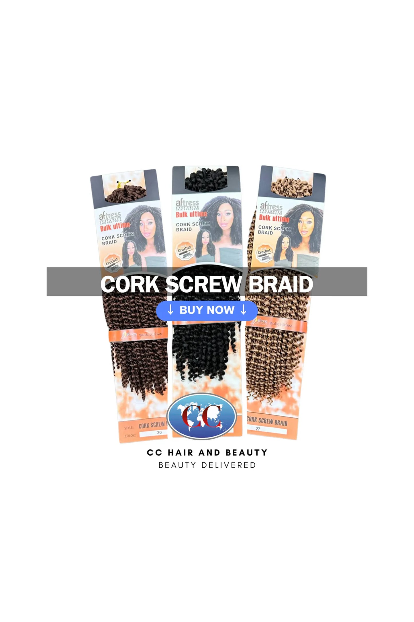 Aftress Bulk Ultimo Cork Screw Braid
