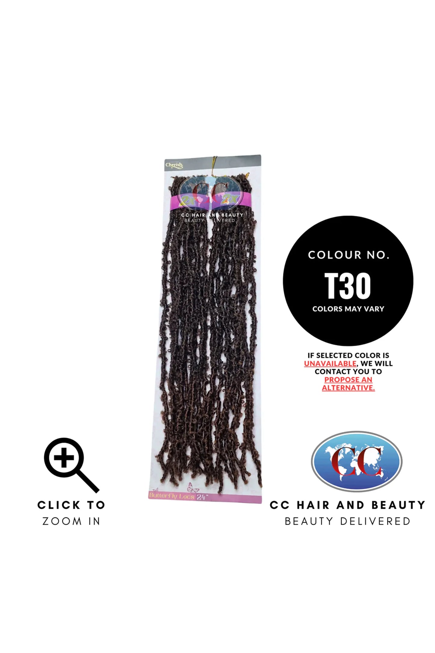 Cherish - Pre-Loop Crochet Braid 2X Value Pack Hair Extensions - Butterfly Locs 24''