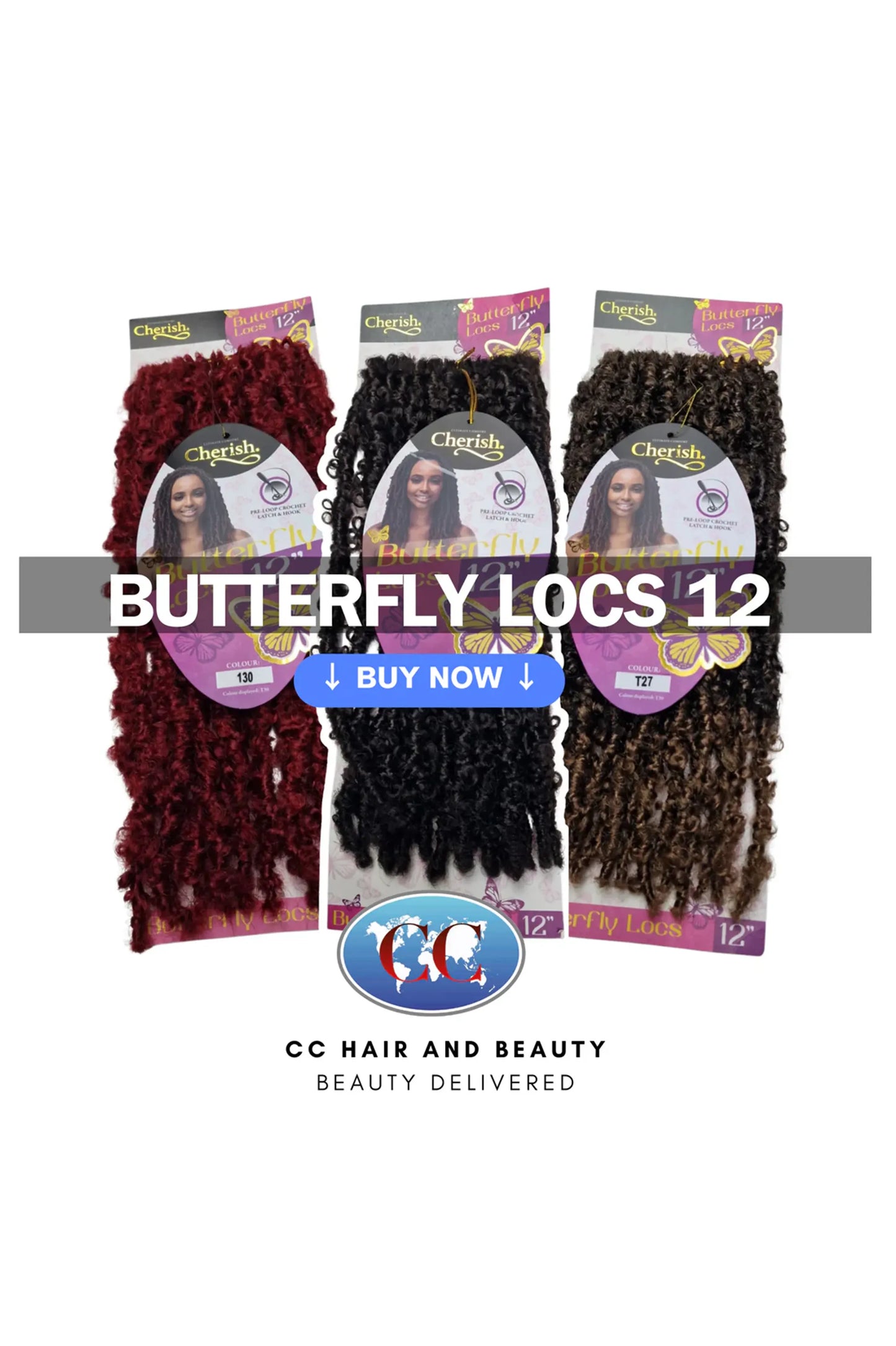Cherish Butterfly Locs 12"