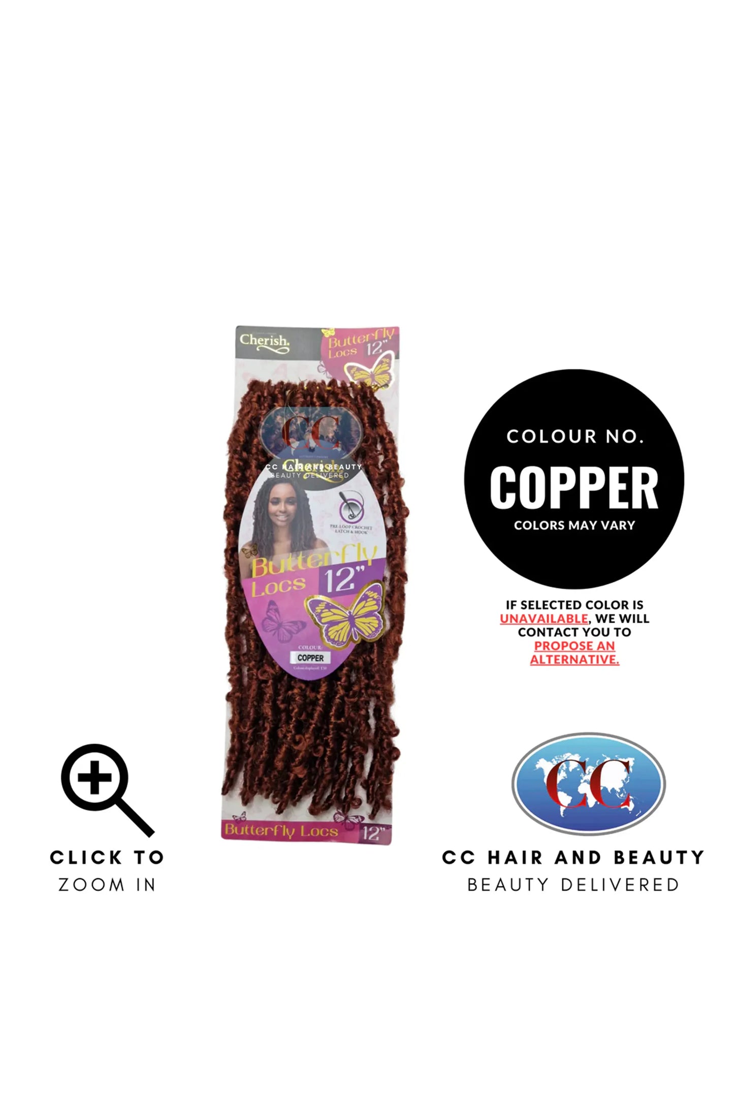 Cherish Butterfly Locs 12"