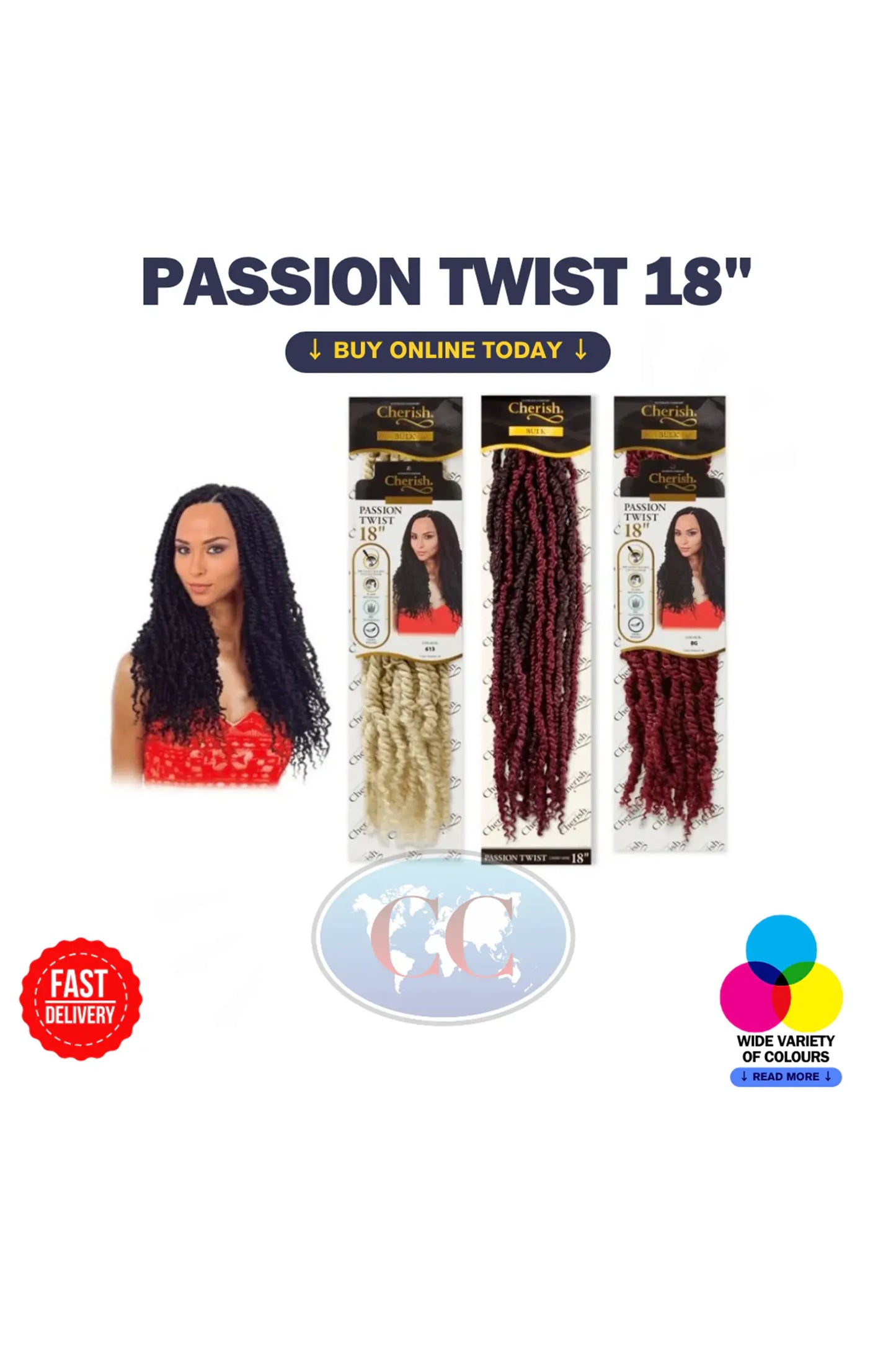 Cherish Synthetic Bulk - Passion Twist 18"