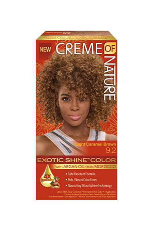 Creme Of Nature Exotic Shine Color Hair Color, 9.2 Light Caramel Brown