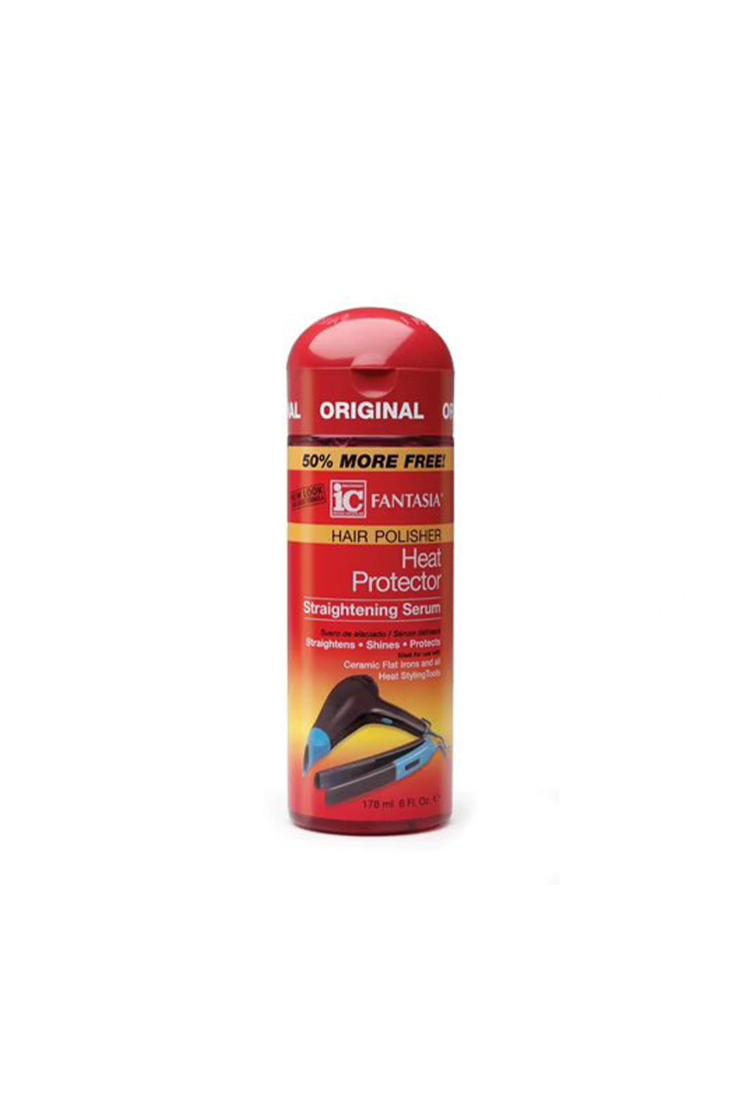 Fantasia Hair Polisher Heat Protector Straightening Serum 6oz