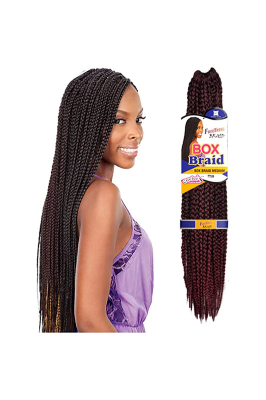 FreeTress Synthetic Hair Crochet Braids - Box Braid Medium