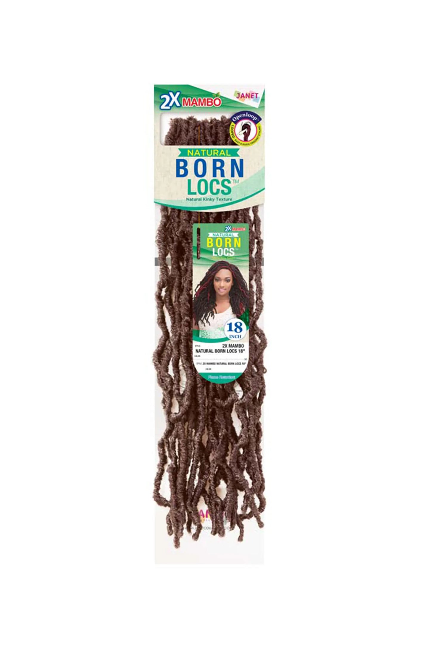 Janet Collection 2 X Mambo Natural Born Locs 18"