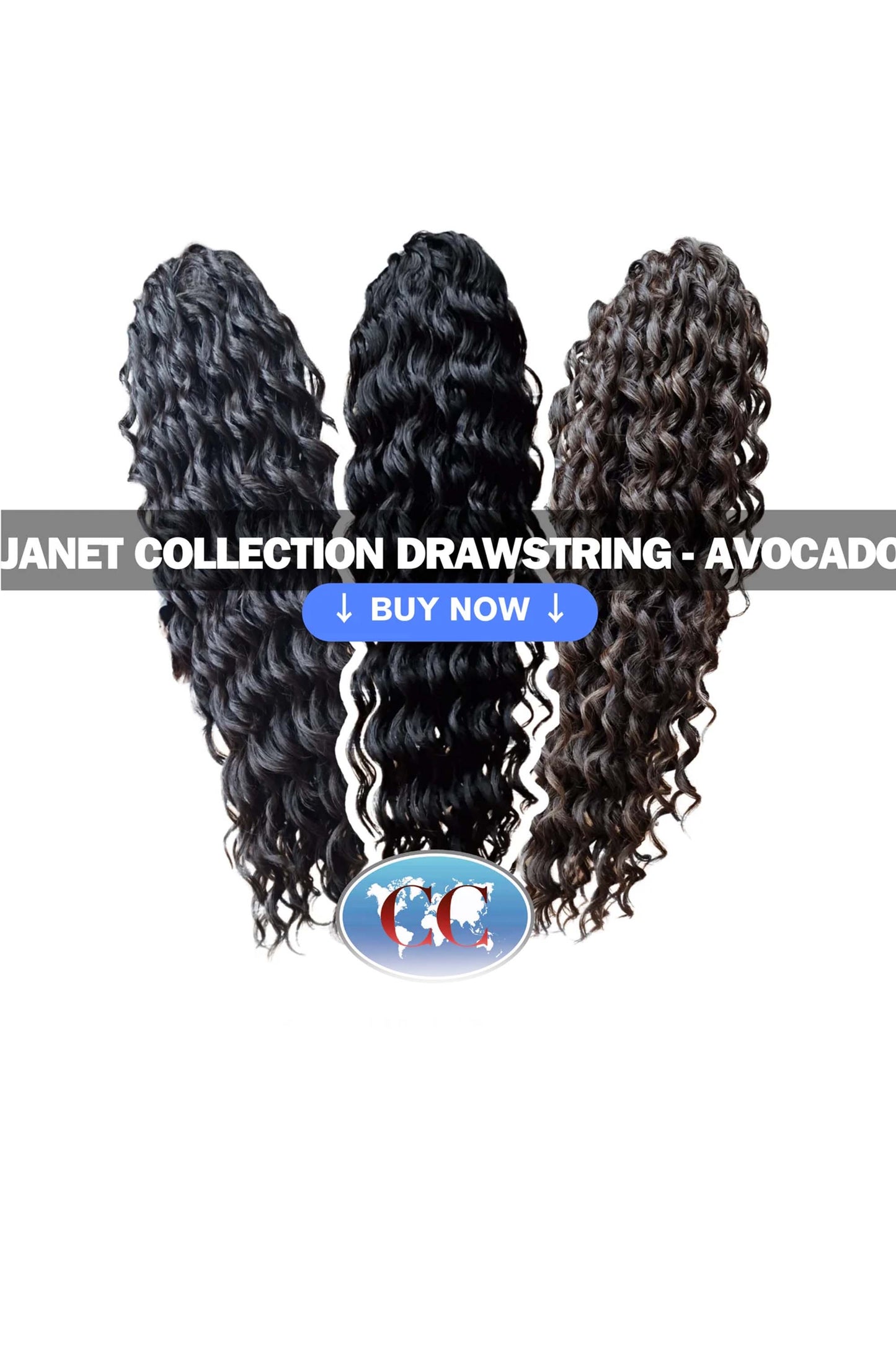 Janet Collection Avocado Drawstring Ponytail