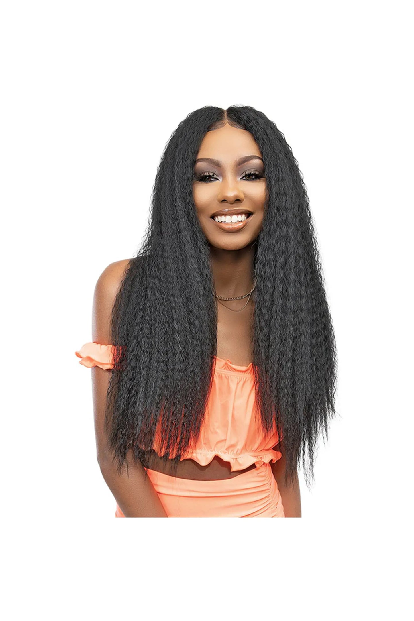 Janet Collection Melt Hd 13x6 Lace Premium Synthetic Hair Wig - Kinky 28"