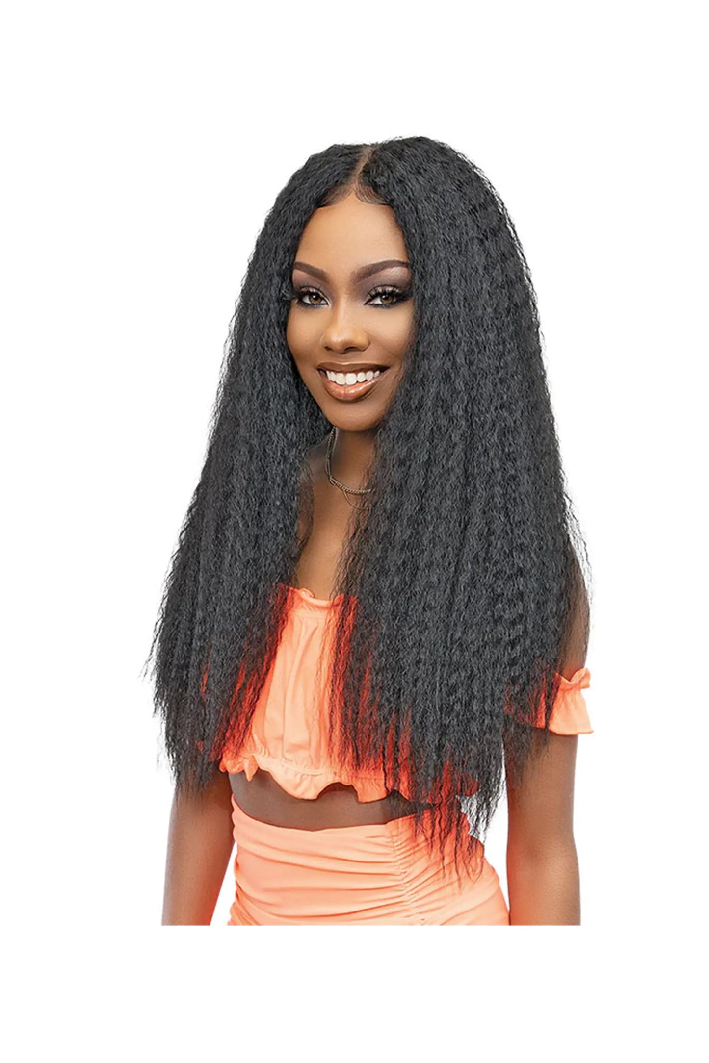 Janet Collection Melt Hd 13x6 Lace Premium Synthetic Hair Wig - Kinky 28"
