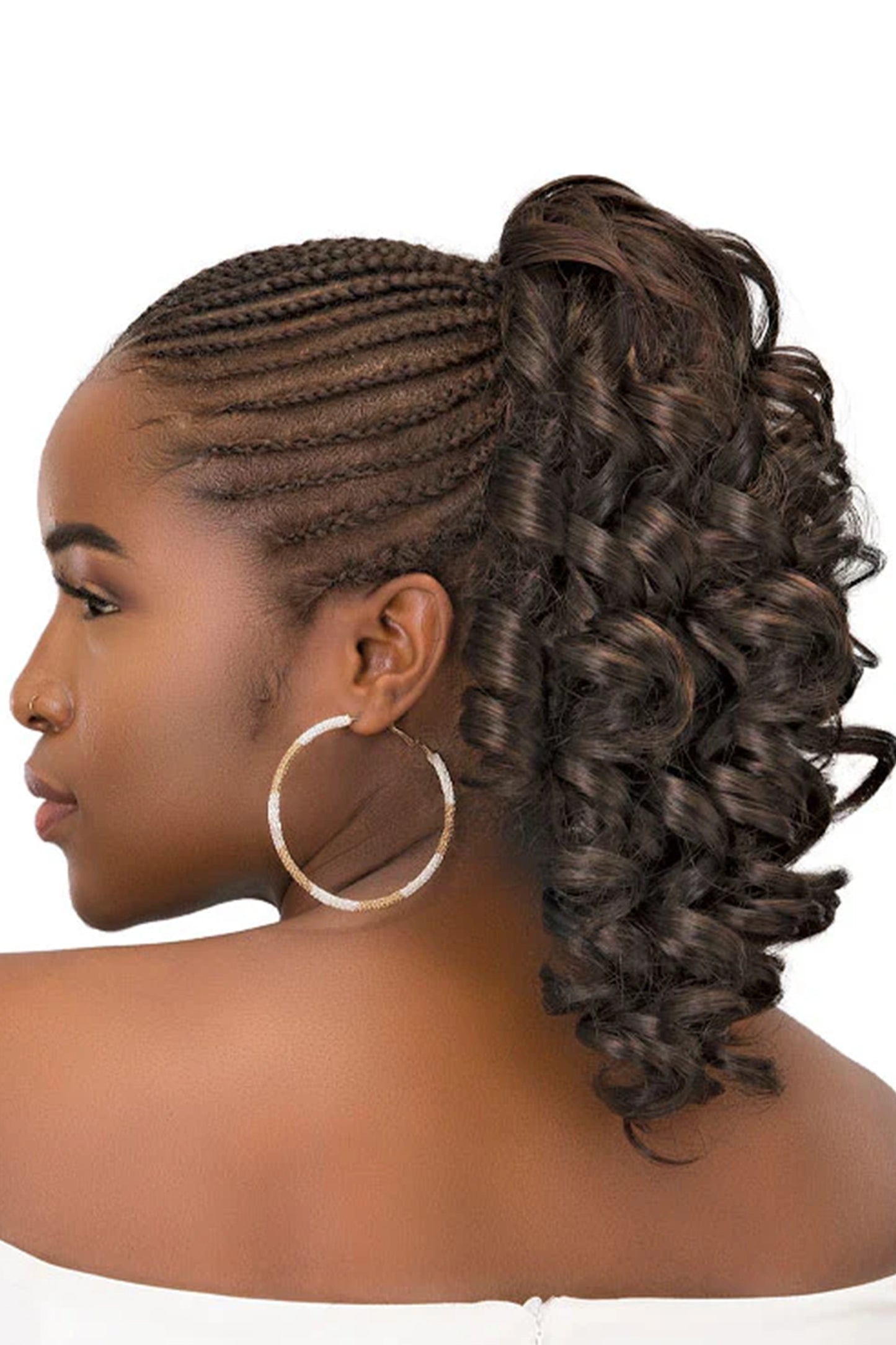 Janet Collection Premium Synthetic Drawstring Ponytail - Orange