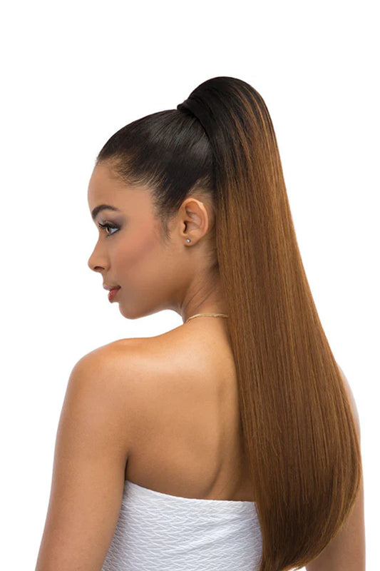 Janet Collection Synthetic Drawstring Ponytail - Peach