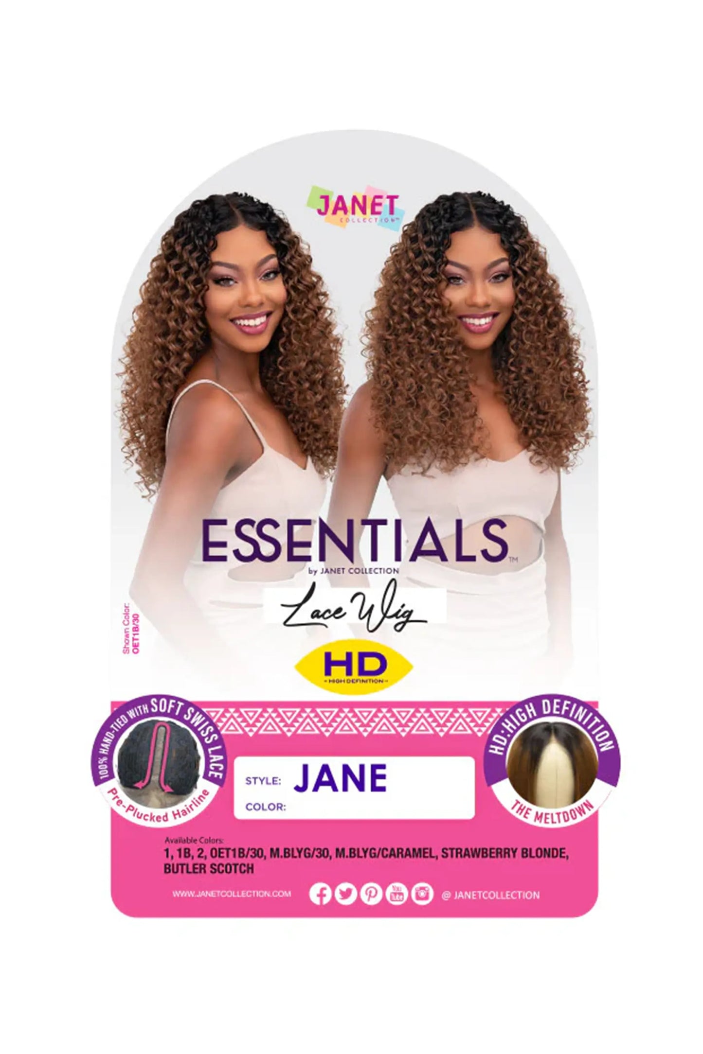 Janet Essentials Hd Lace Wig - Jane