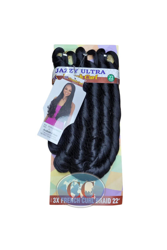 Jazzy Ultra 3D 3X French Curl Braids 22"