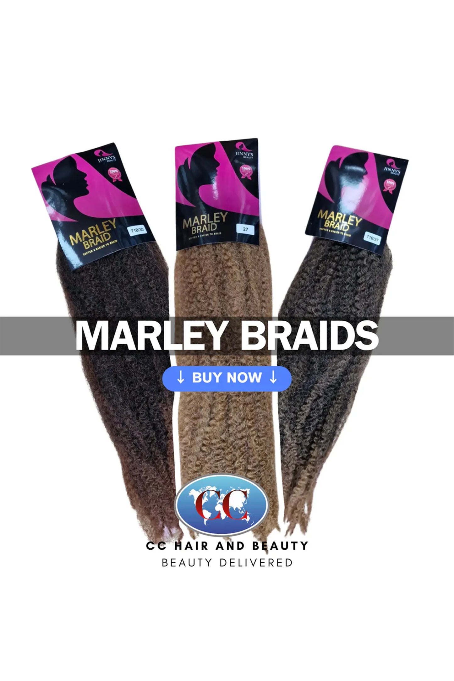Jinny's Beauty Marley Braid Afro Twist Soft & Easy to Braid/Twist
