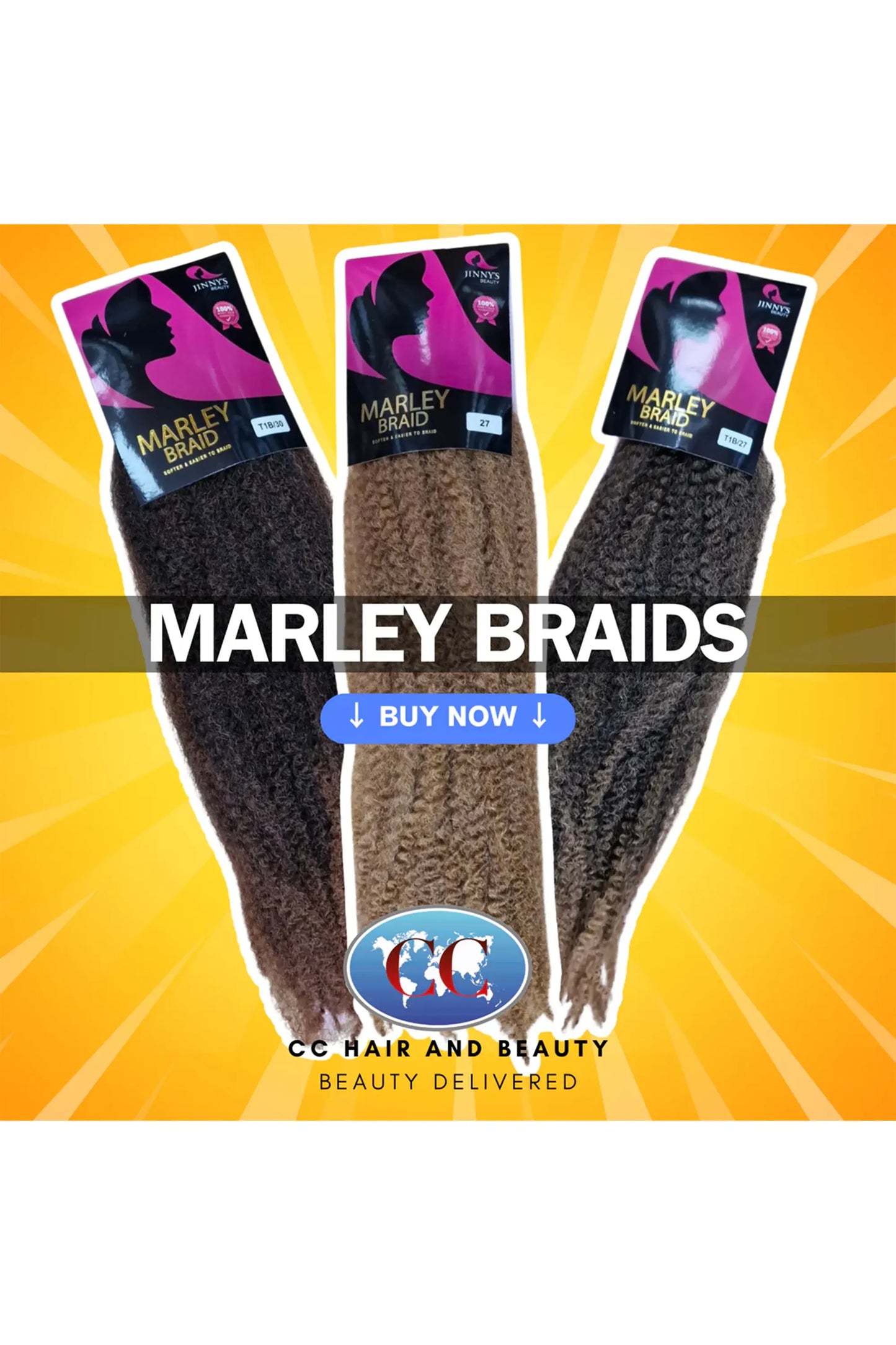 Jinny's Beauty Marley Braid Afro Twist Soft & Easy to Braid/Twist