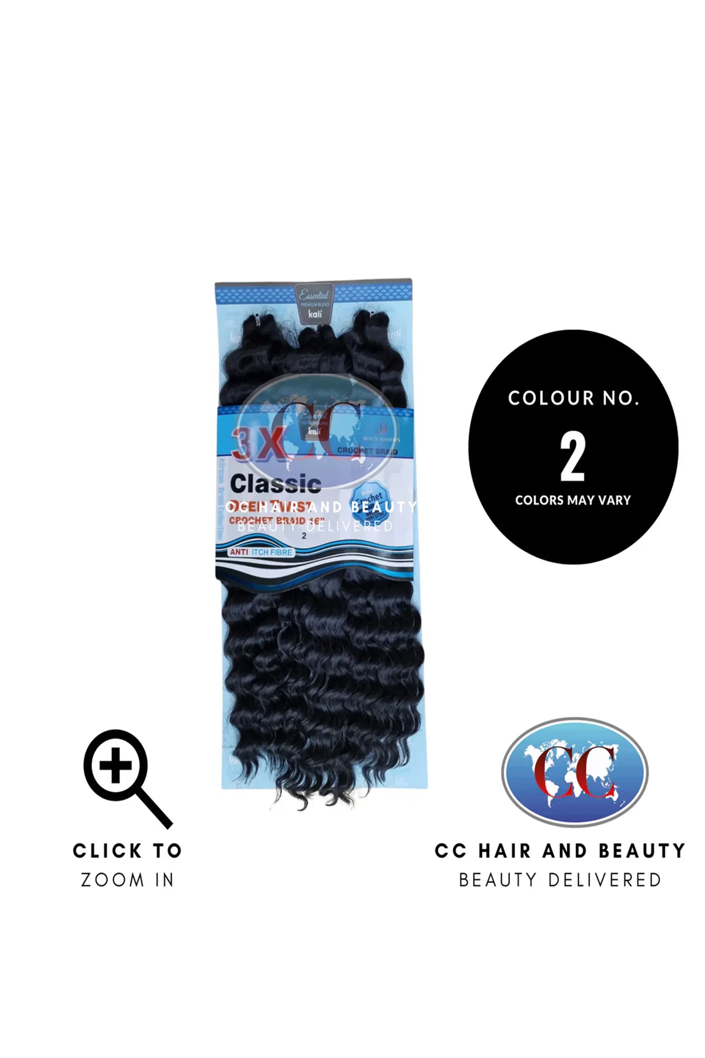 Kali Essential – 3x Deep Twist Pre-Loop Crochet Braid 16"