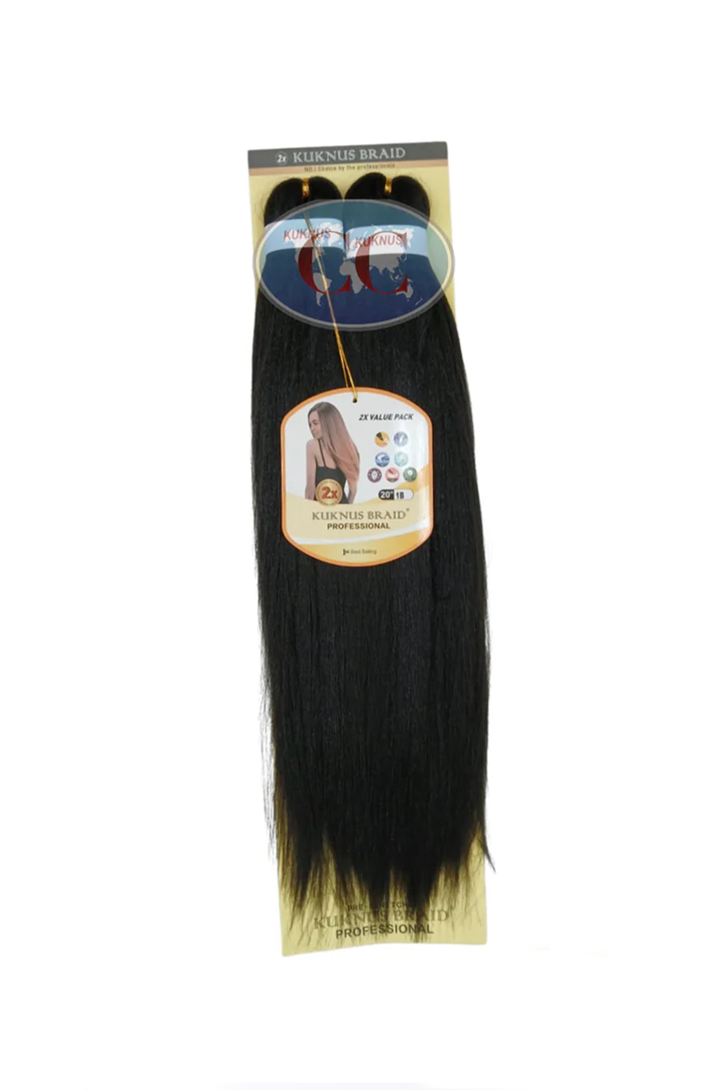 Kuknus Collection 20" X 2pcs Pack Pre Stretch Braids