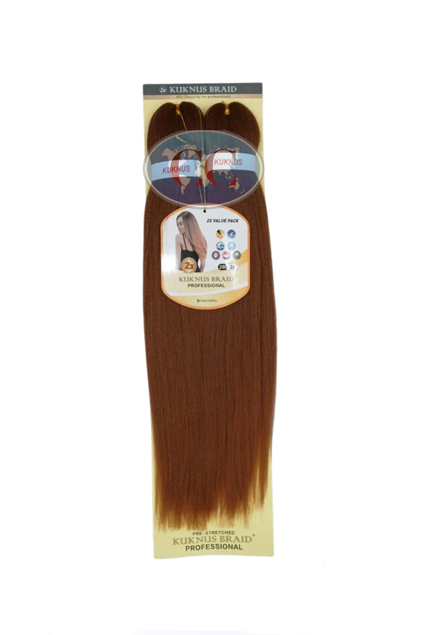 Kuknus Collection 20" X 2pcs Pack Pre Stretch Braids