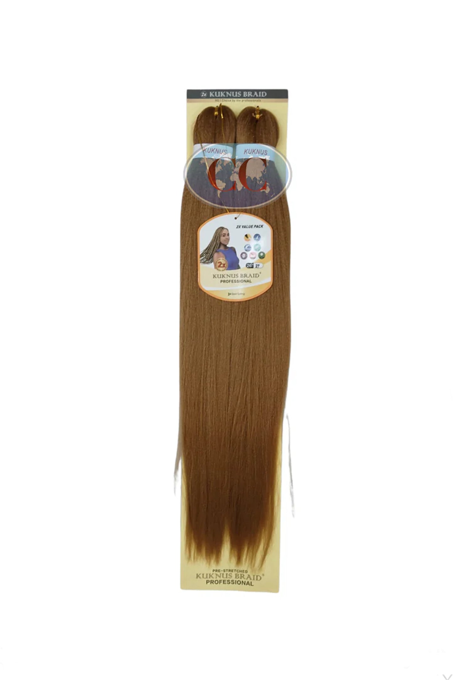 Kuknus Collection 26" X 2pcs Pack Pre Stretch Braids