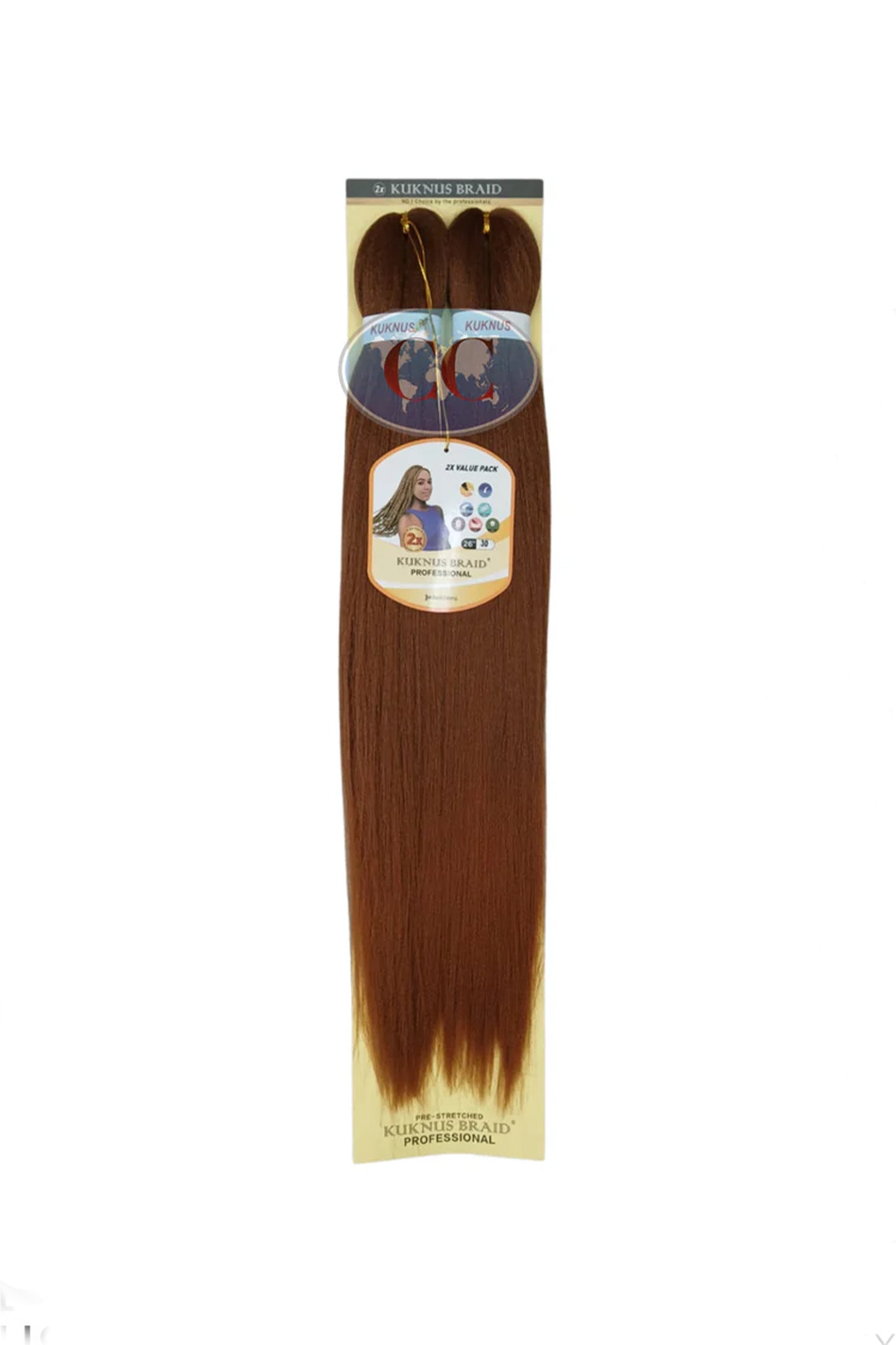 Kuknus Collection 26" X 2pcs Pack Pre Stretch Braids