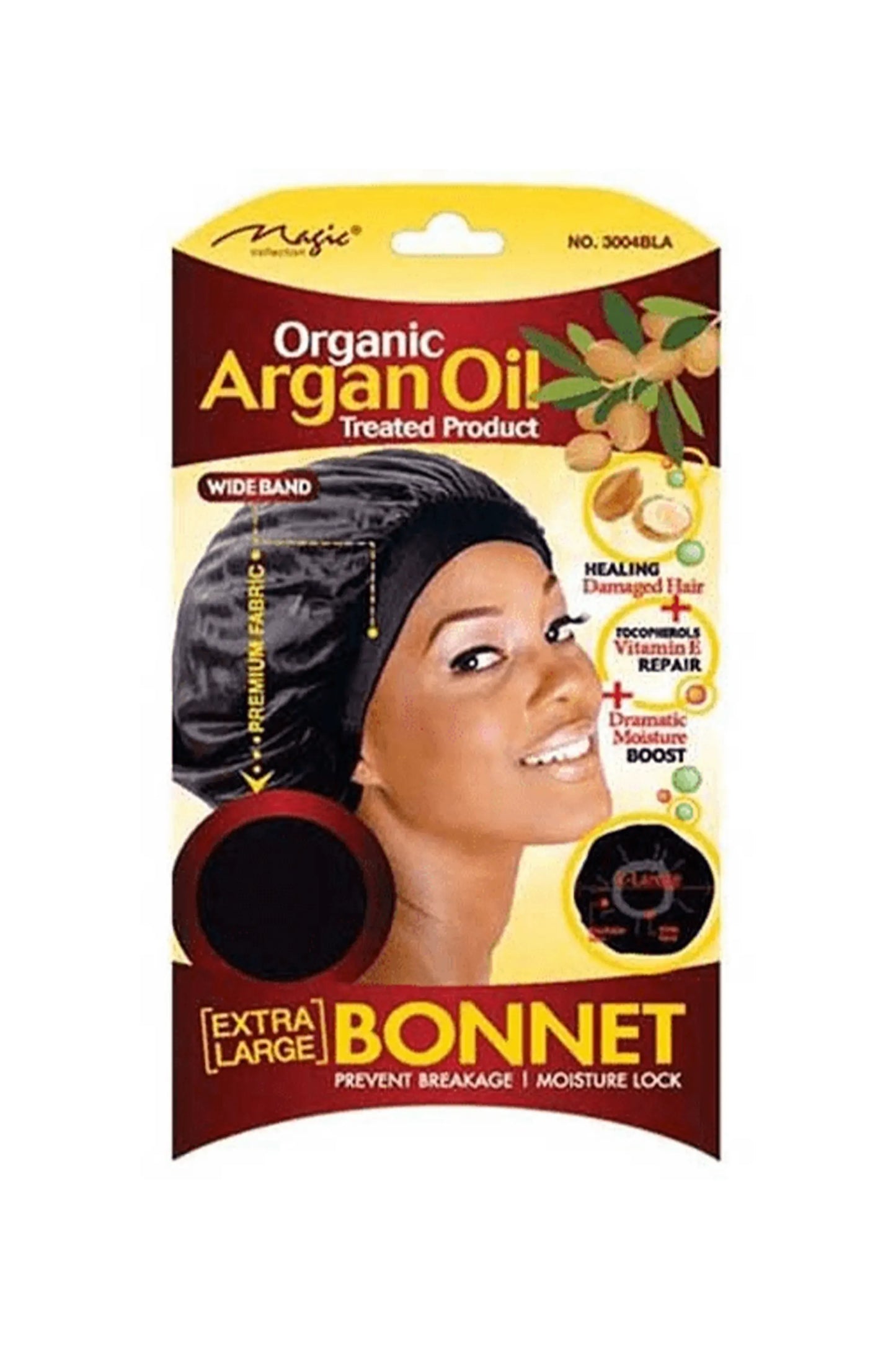 Magic - Organic Argan Oil Bonnet X-Large Black 3004Bla