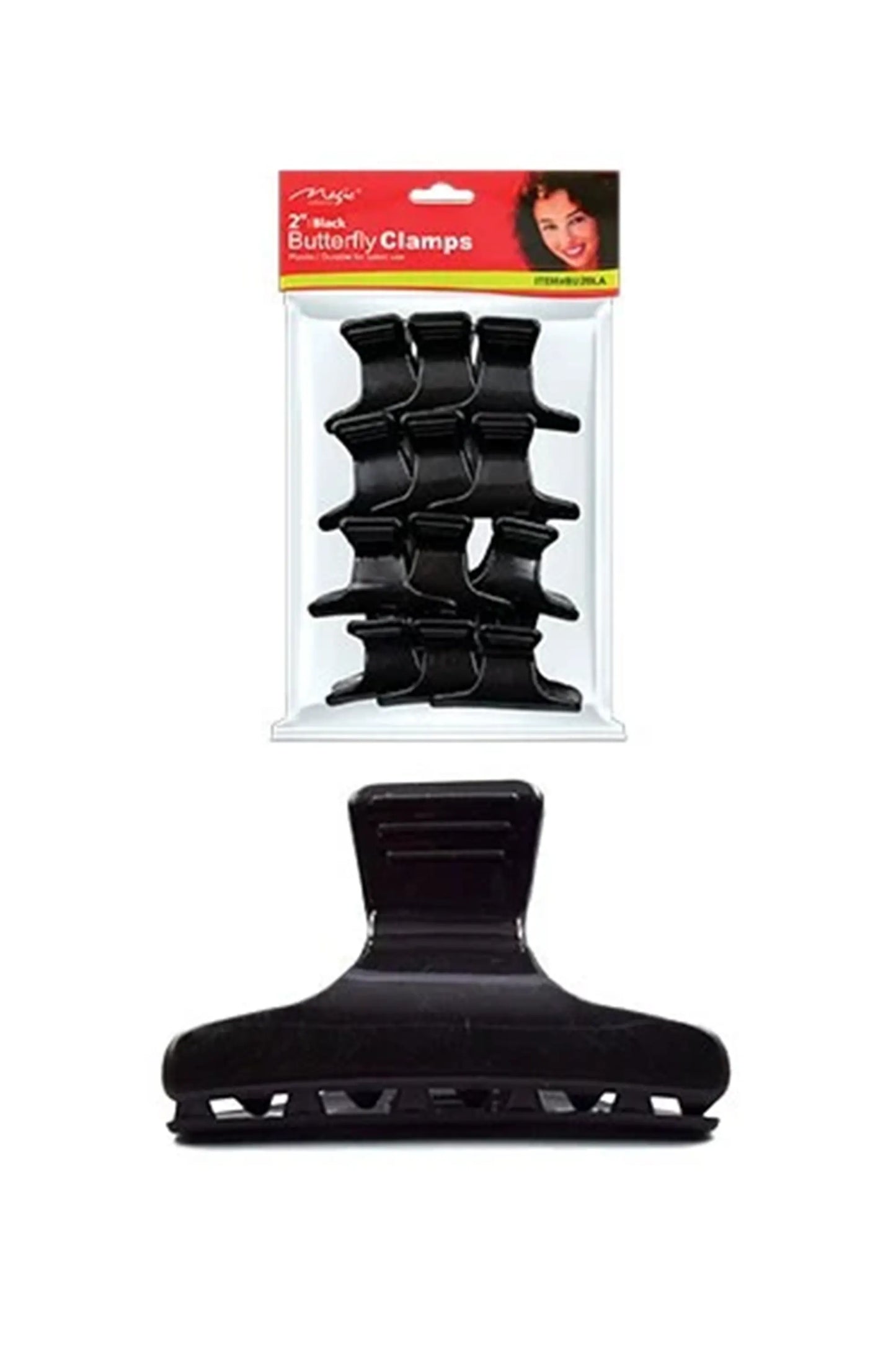 Magic Collection 2" Black Butterfly Clamps #Bu2Bla