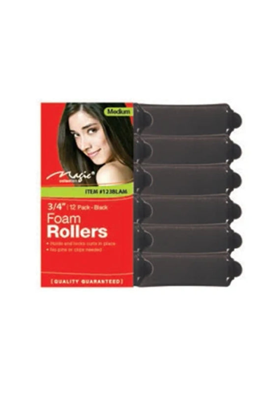 Magic Collection Foam Rollers 3-4" (12 Pack) - #123Blam