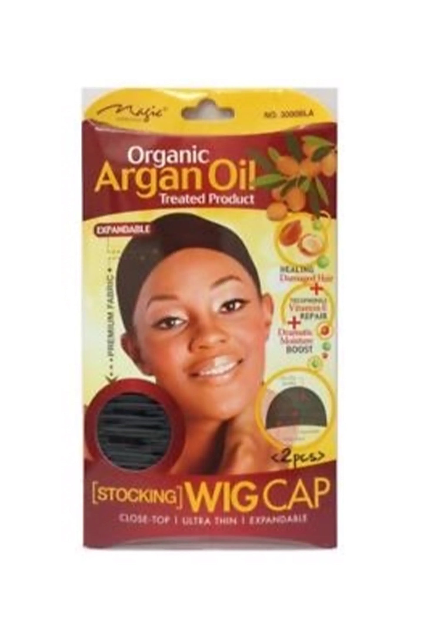 Magic Collection Organic Argan Oil Stocking Wigcap No.3000Bla
