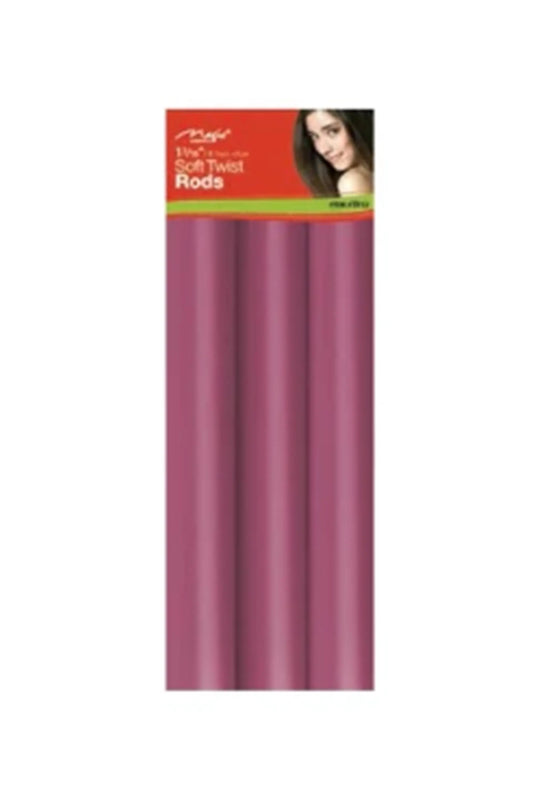 Magic Collection Plum 1 3-16" Soft Twist Rods - 3 Pack